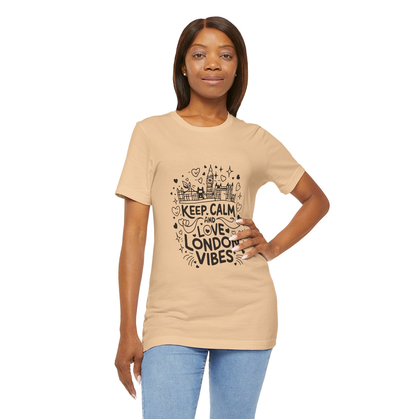 Unisex Jersey Short Sleeve Tee - Keep Calm and love London Vibes