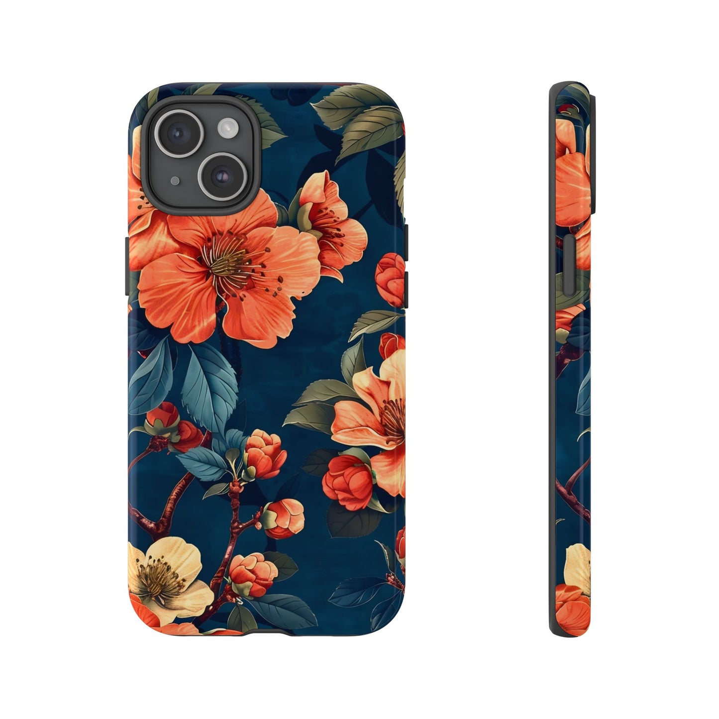 Floral iPhone Case, Tough Cases, Flower Phone Protector, Floral Design, Spring Gift, Phone Cover