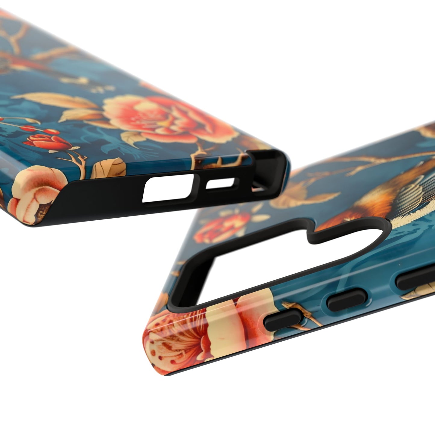 Bird & Floral Phone Case, Tough Cases for Nature Lovers, Gift for Her, Customizable Design, Vibrant Tech Accessories