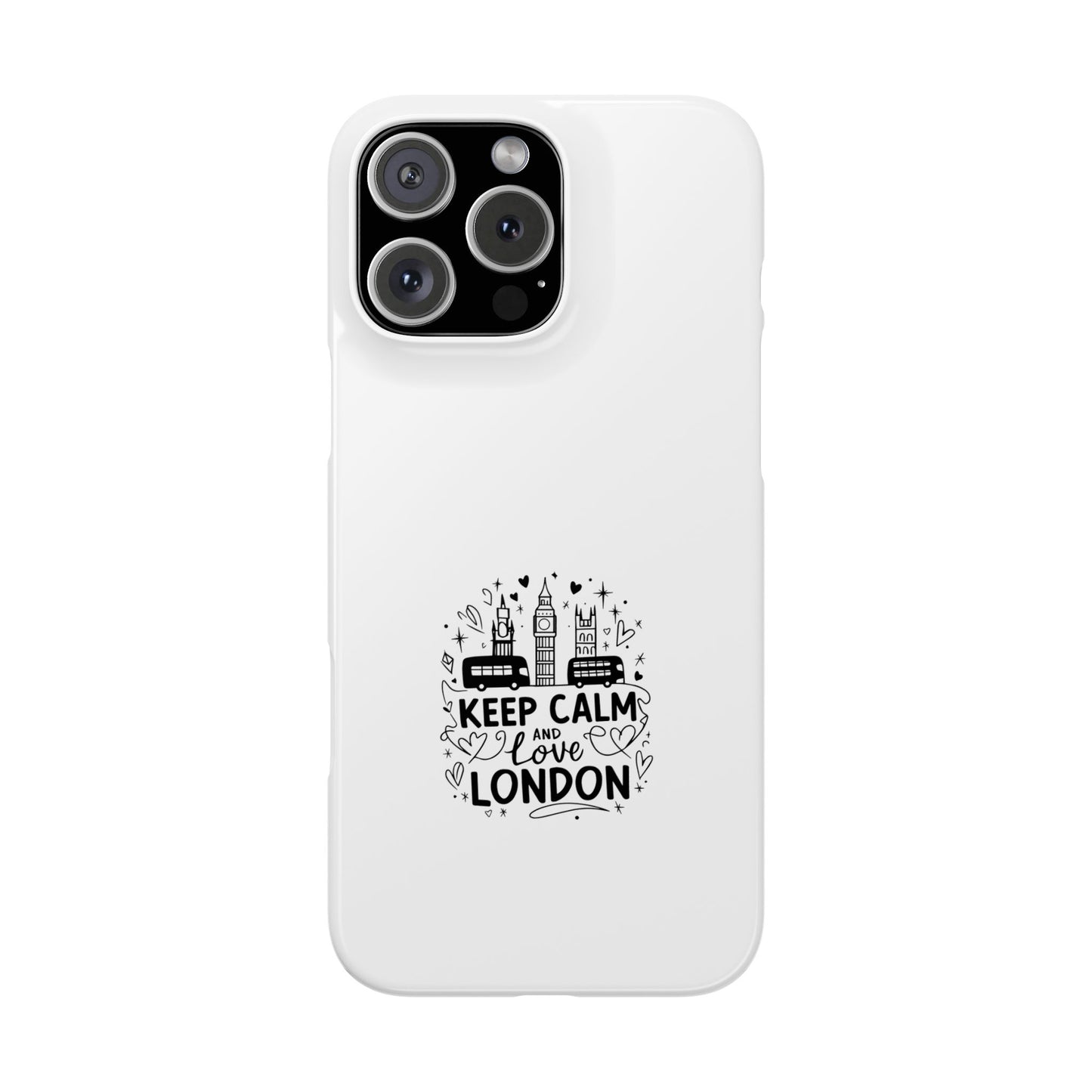 Slim Phone Cases with London Design - Keep Calm, Travel Gift, City Lover Accessory, Home Decor, Urban Style