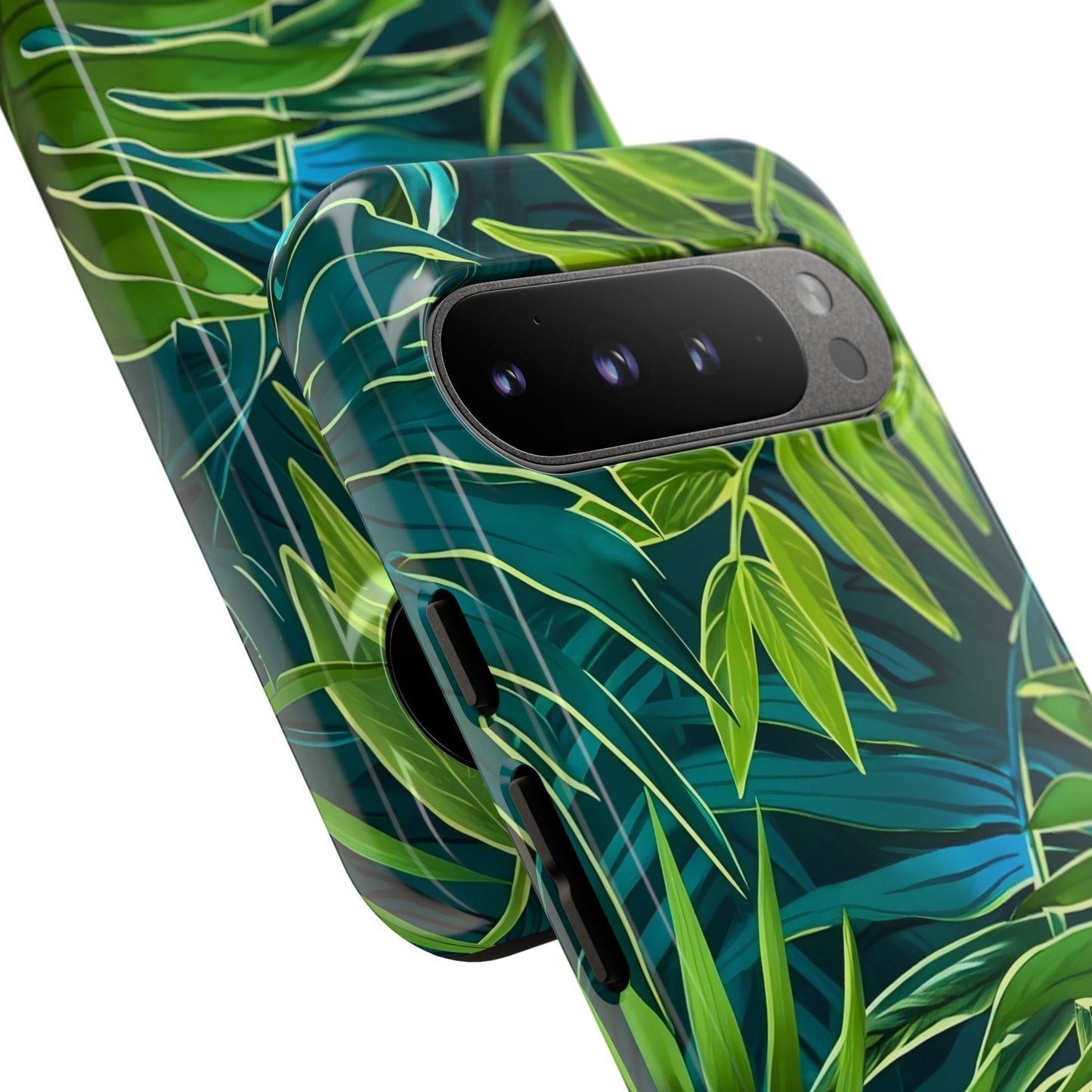 Tropical Phone Case - Durable Green Leaf Design, Eco-Friendly Gift, Trendy Accessory, Nature Lover's Case, Summer Vibes