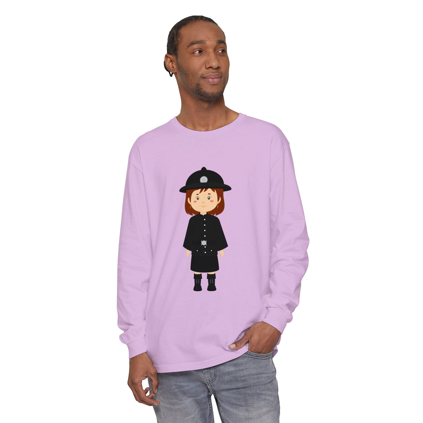 Unisex Garment-dyed Long Sleeve T-Shirt - British Soldier Classic Military Elegance and Honorable
