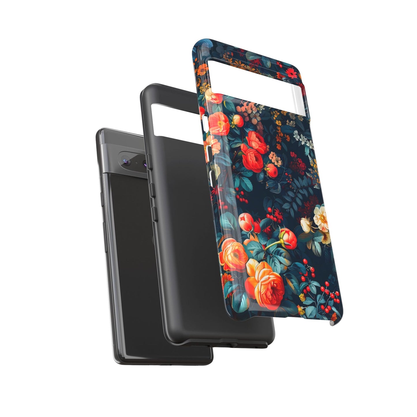 Floral Phone Case - Tough Cases, iPhone Protection, Elegant Floral Design, Gift for Her, Stylish Tech Accessory