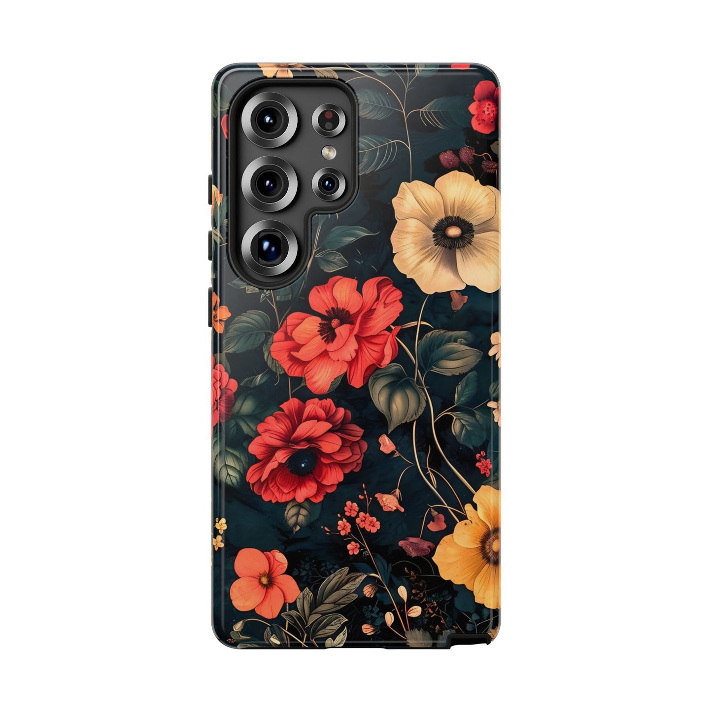 Floral Phone Case, Tough Cases, Flower Motif, Protective Cover, Gift for Her, Floral Design, Spring Accessory