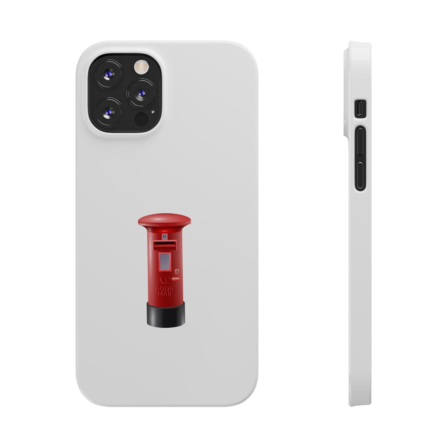 Vintage Post Box Phone Case, Slim Phone Cases, Phone Accessories, Gifts for Mail Lovers, Unique Phone Cover, Red Letterbox Design