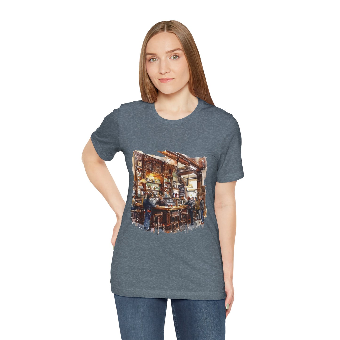Unisex Jersey Short Sleeve Tee - Pints and Stories - Life at a British Pub