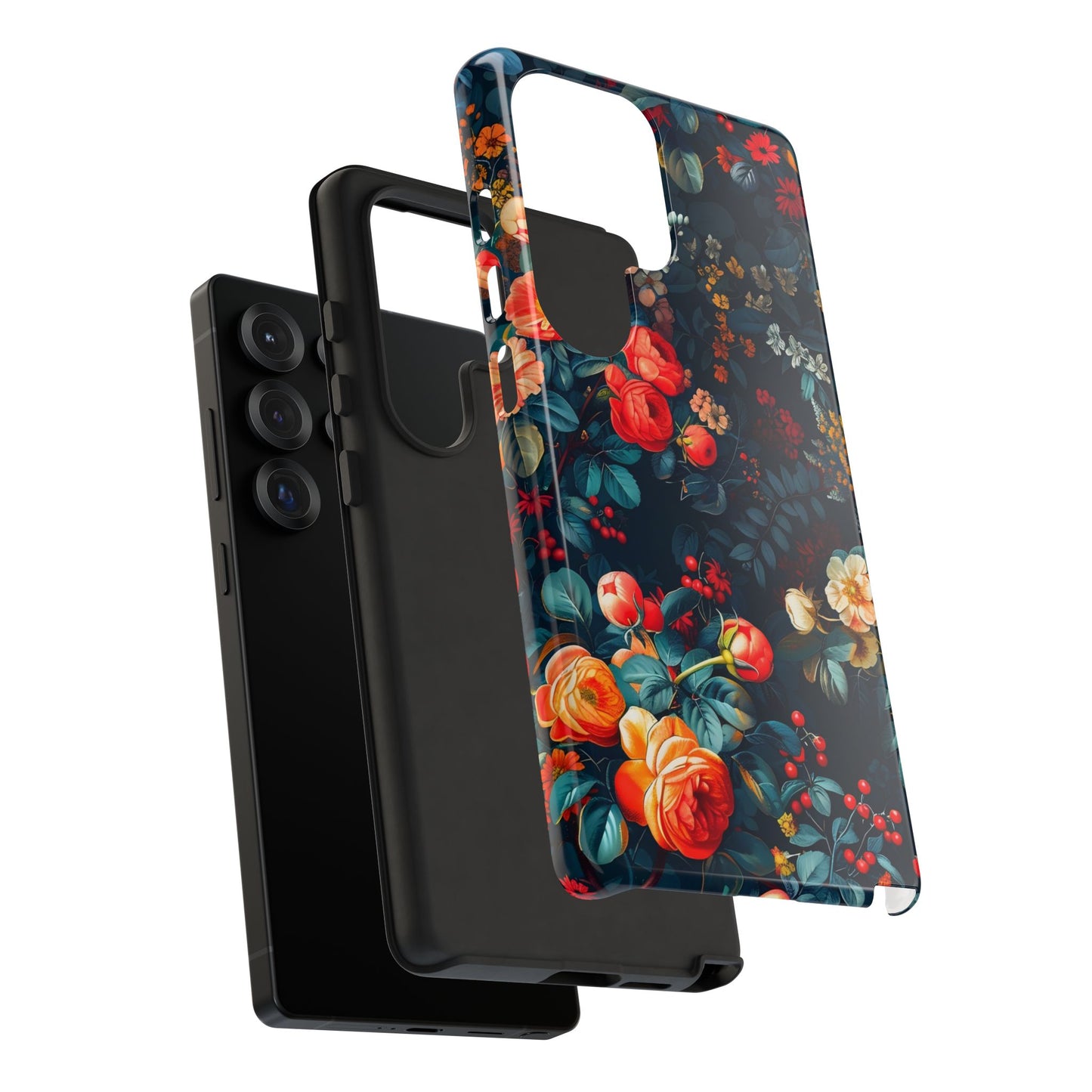 Floral Phone Case - Tough Cases, iPhone Protection, Elegant Floral Design, Gift for Her, Stylish Tech Accessory