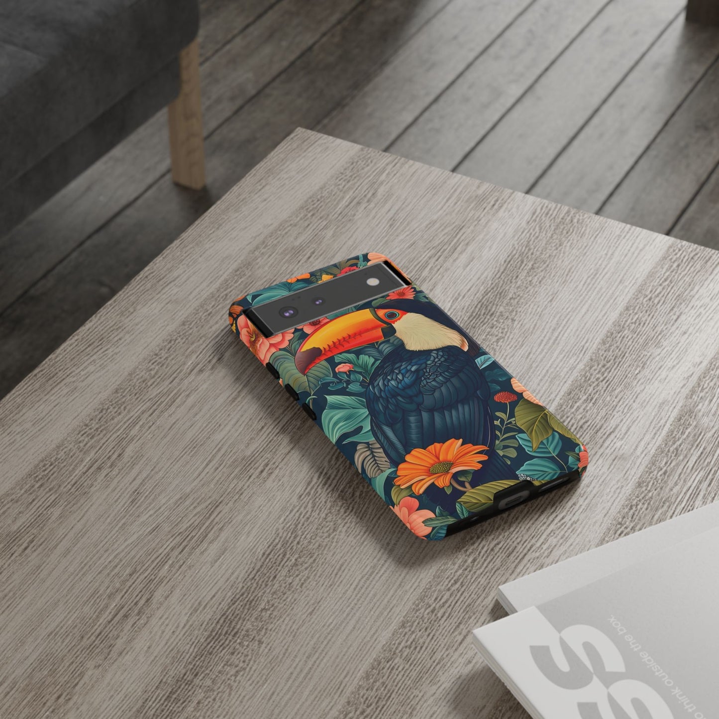 Tropical Toucan Phone Case - Cute Animal Design, Nature Lover Gift, Floral Pattern, Bird Lover Accessory, Summer Vibes