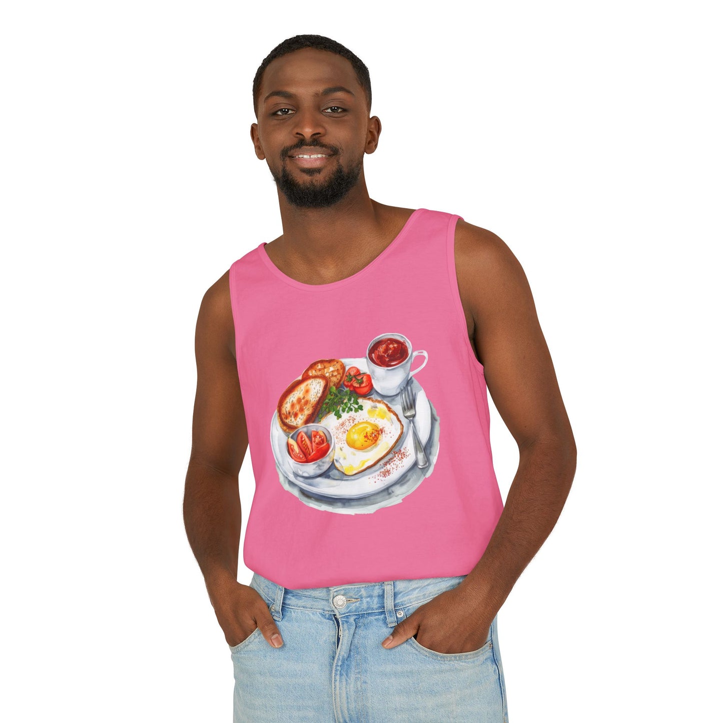 Unisex Garment-Dyed Tank Top - British Food - Savory Classics and Traditional Delights