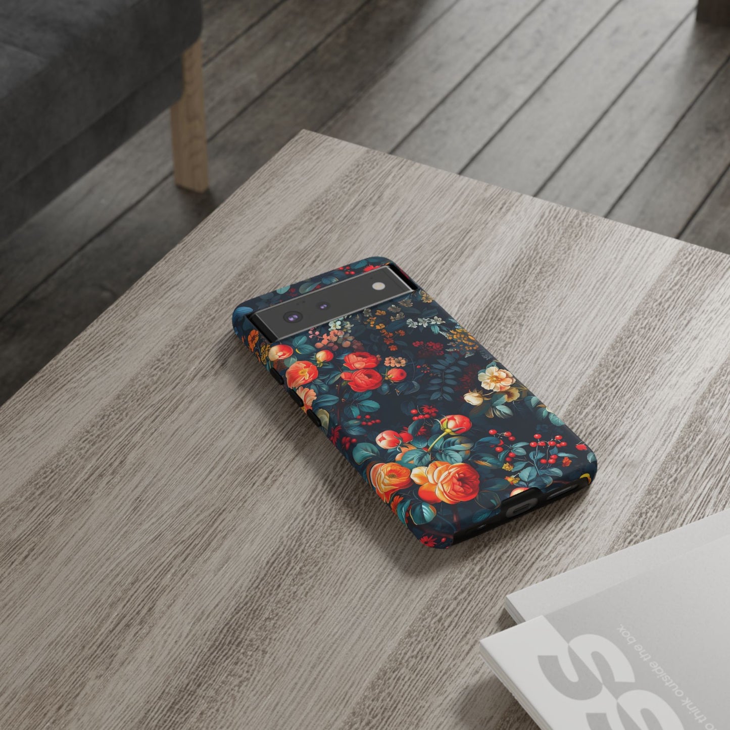Floral Phone Case - Tough Cases, iPhone Protection, Elegant Floral Design, Gift for Her, Stylish Tech Accessory