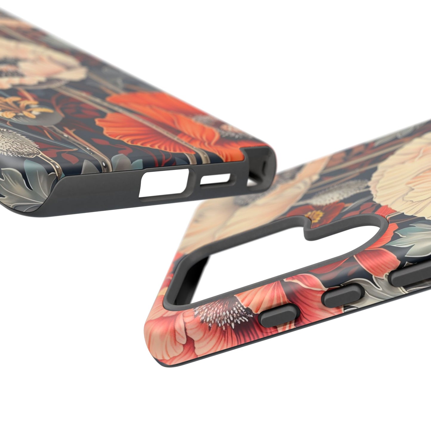 Floral iPhone Case, Tough Phone Cover, Artistic Protection, Flower Design, Unique Gift for Her, Phone Accessory, Trendy Tech