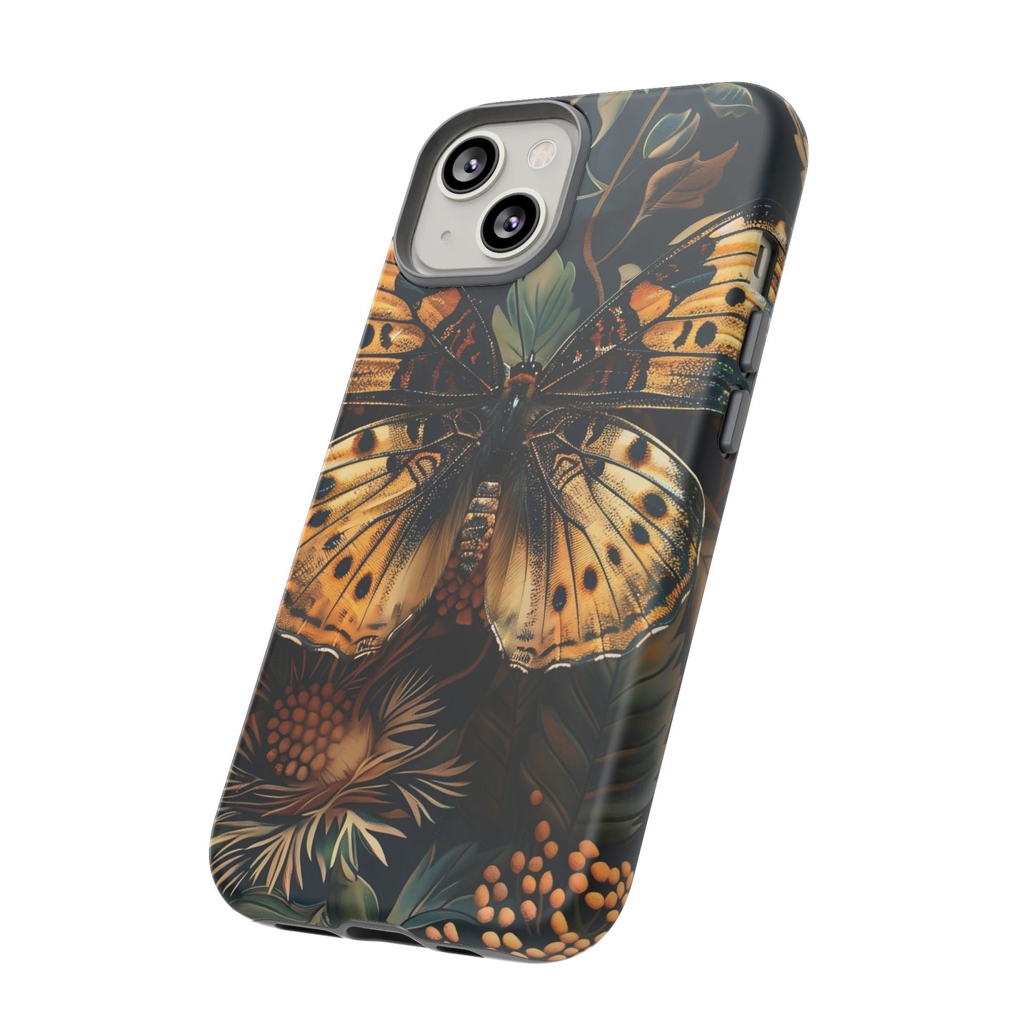Butterfly Floral Phone Case, Tough Cases, Protective Cover, Unique Gift, Nature Lover, Art Print, Spring Decor