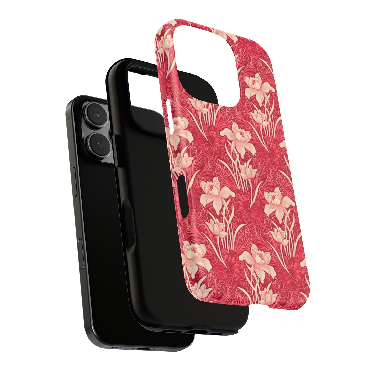 Floral Tough Phone Case - Durable, Stylish Accessory, Perfect Gift for Her, Floral Pattern, Customizable, Ideal for Daily Use