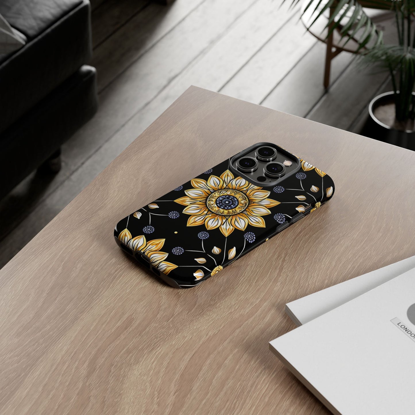 Floral Phone Case with Mandala Design, Tough Cases for iPhone & Samsung, Boho Style, Gift for Her, Unique Accessories