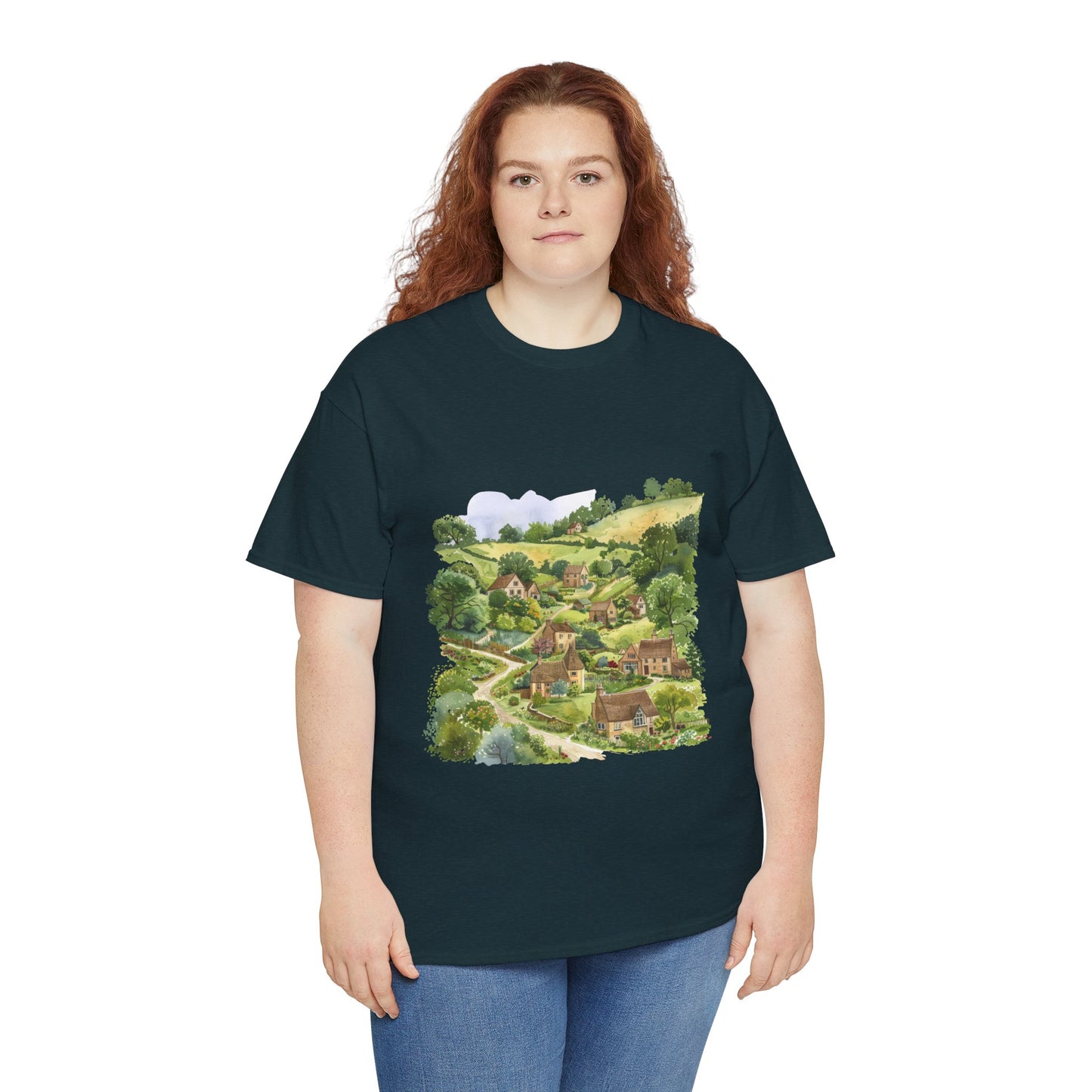 Unisex Heavy Cotton Tee - England Aesthetics - Embracing Classic British Charm and Style