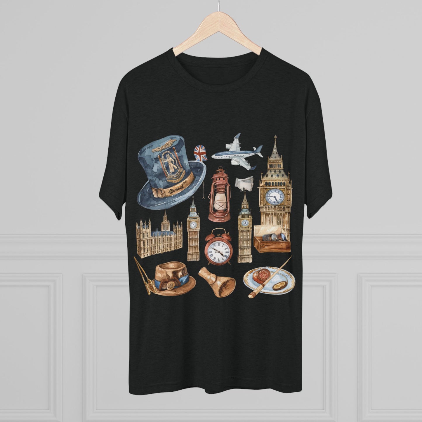 Vintage England Classy Unisex Tri-Blend Crew Tee