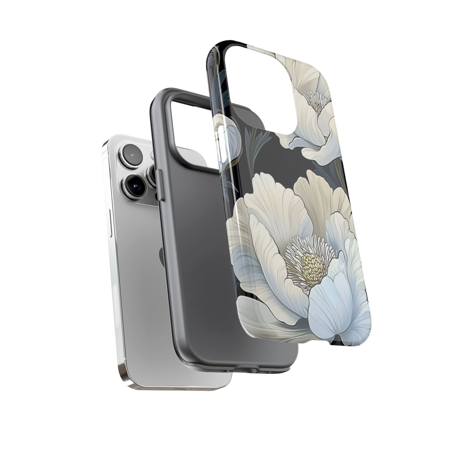 Floral Phone Case, Tough Cases for Women, Stylish Phone Cover, Floral Design Phone Protector, Nature Inspired Tech Accessories