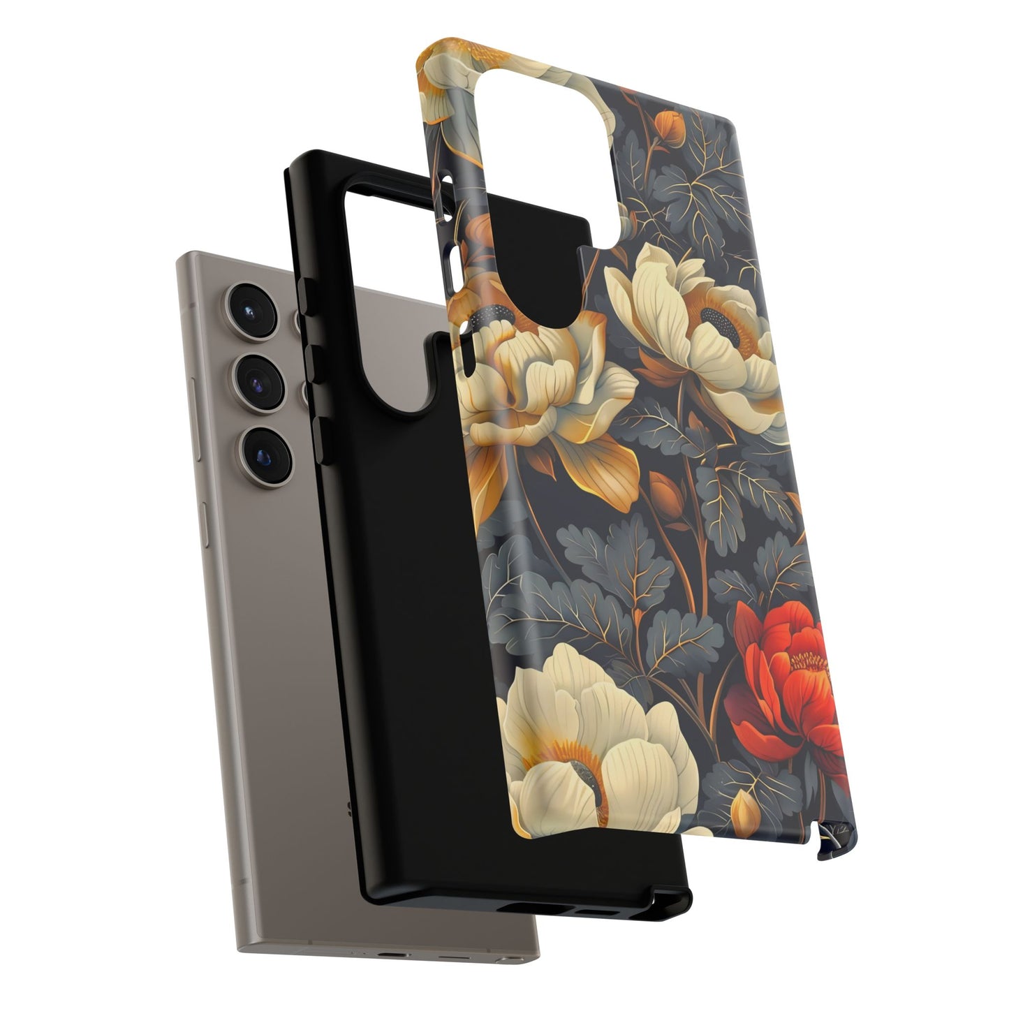 Floral Phone Case - Tough Cases, Stylish Mobile Cover, Flower Design, Holiday Gift, Trendy Accessory, Eco-Friendly Case