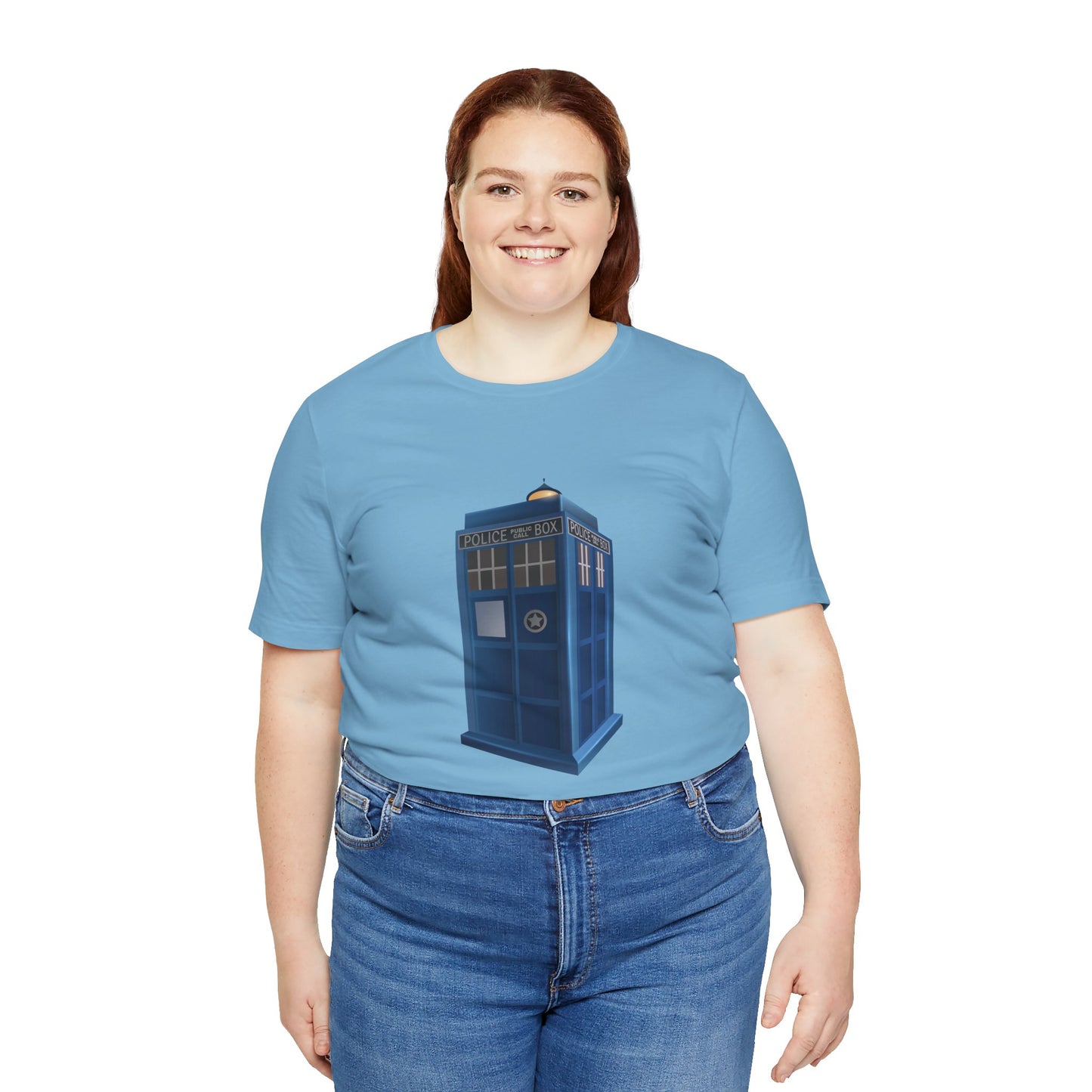 Unisex Jersey Short Sleeve Tee - British Police Public Call Box - Iconic TARDIS