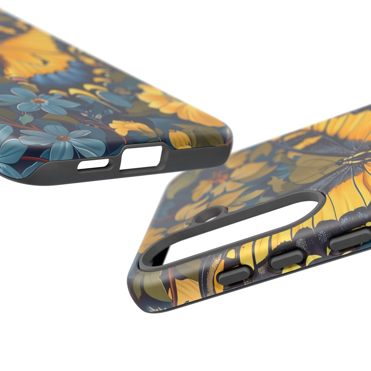 Colorful Butterfly Phone Case, Floral Design, Tough Cases, Protective Cover, Gifts for Nature Lovers, Birthday Present