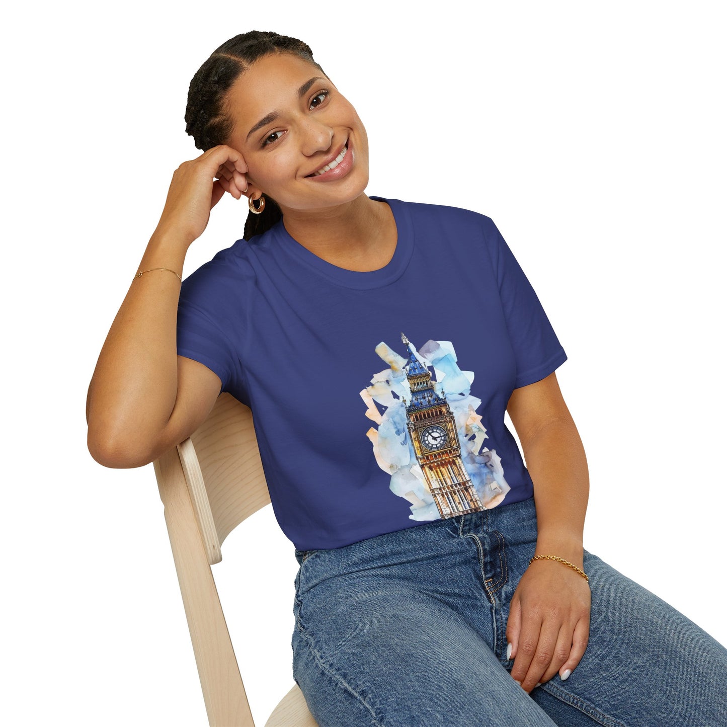 Unisex Softstyle T-Shirt - Towering Time - Big Ben and British Heritage