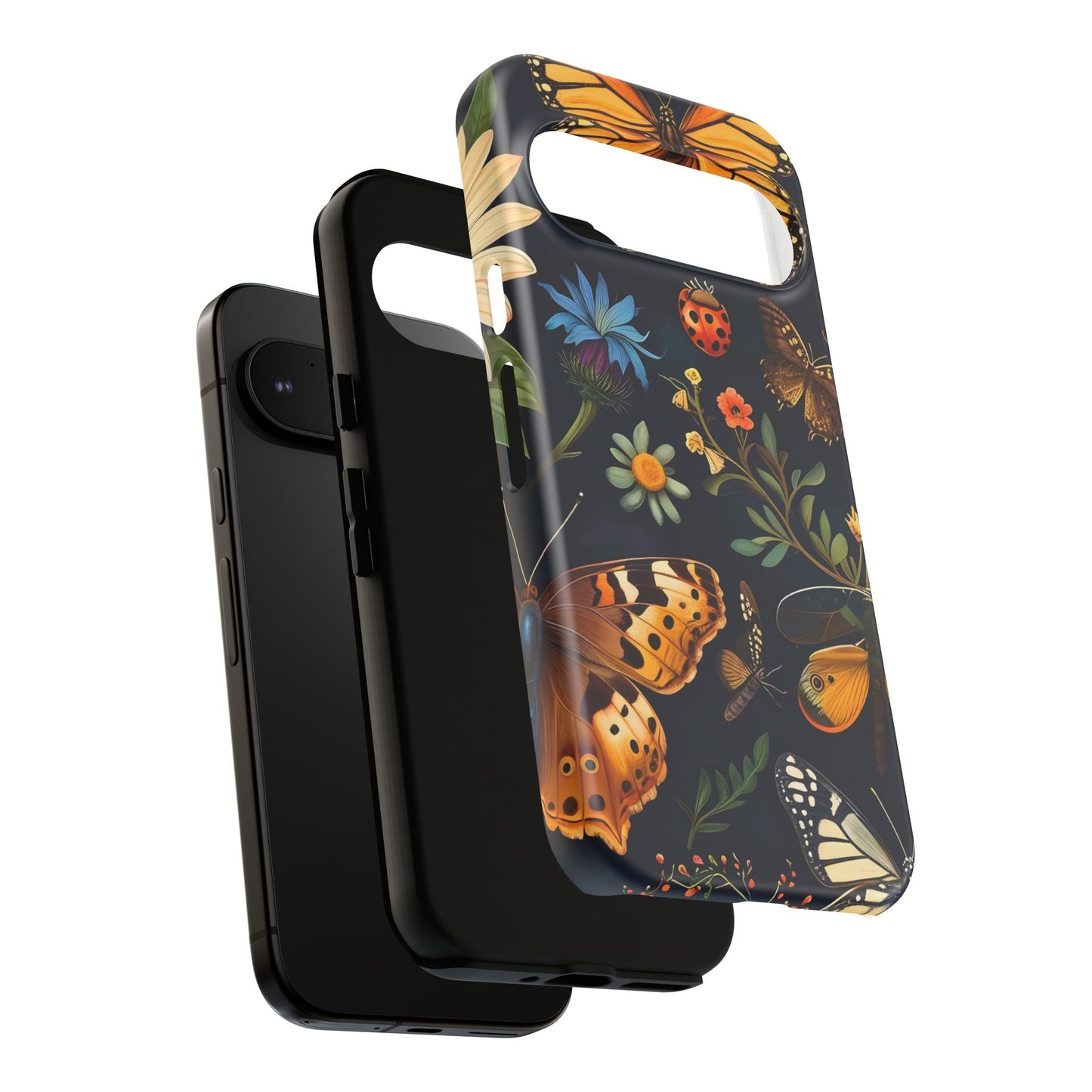Nature-Inspired Phone Case | Floral Butterfly Design, Tough Phone Cover, Gift for Nature Lovers, Cute Butterfly Case, Home Decor