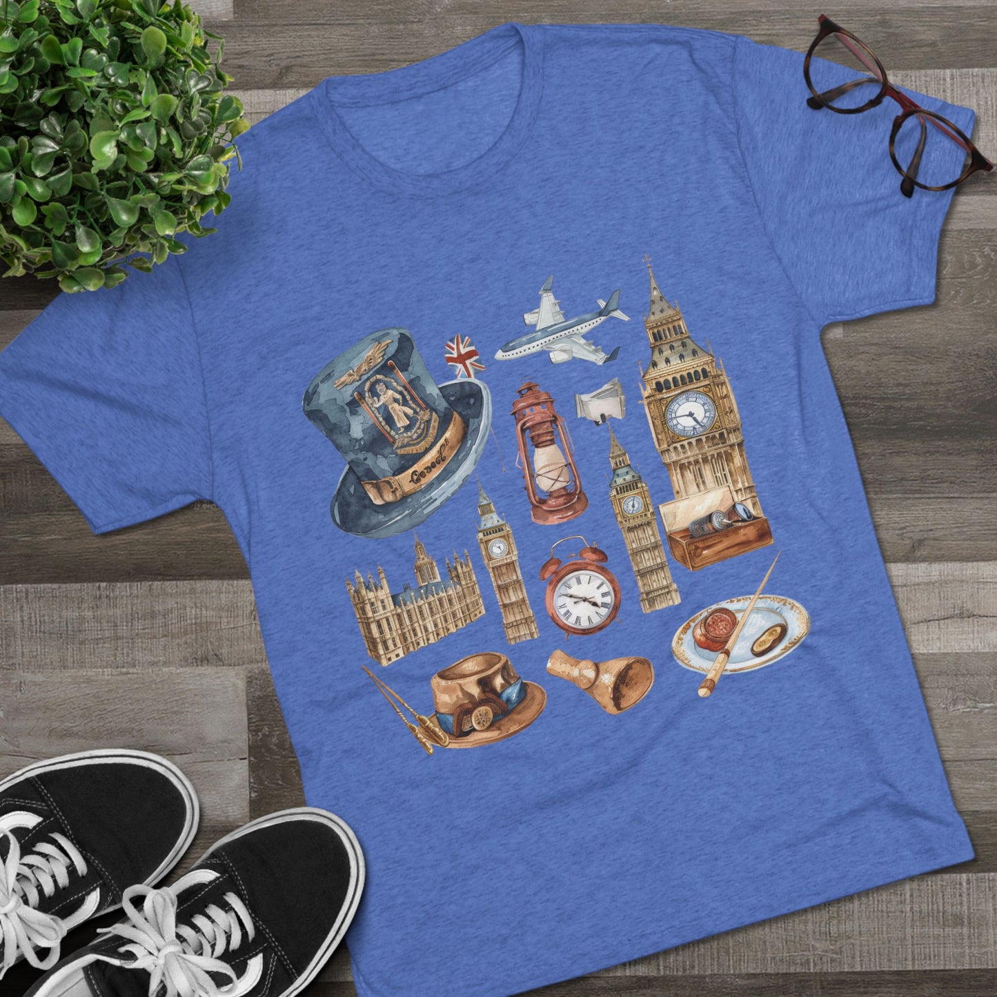 Vintage England Classy Unisex Tri-Blend Crew Tee