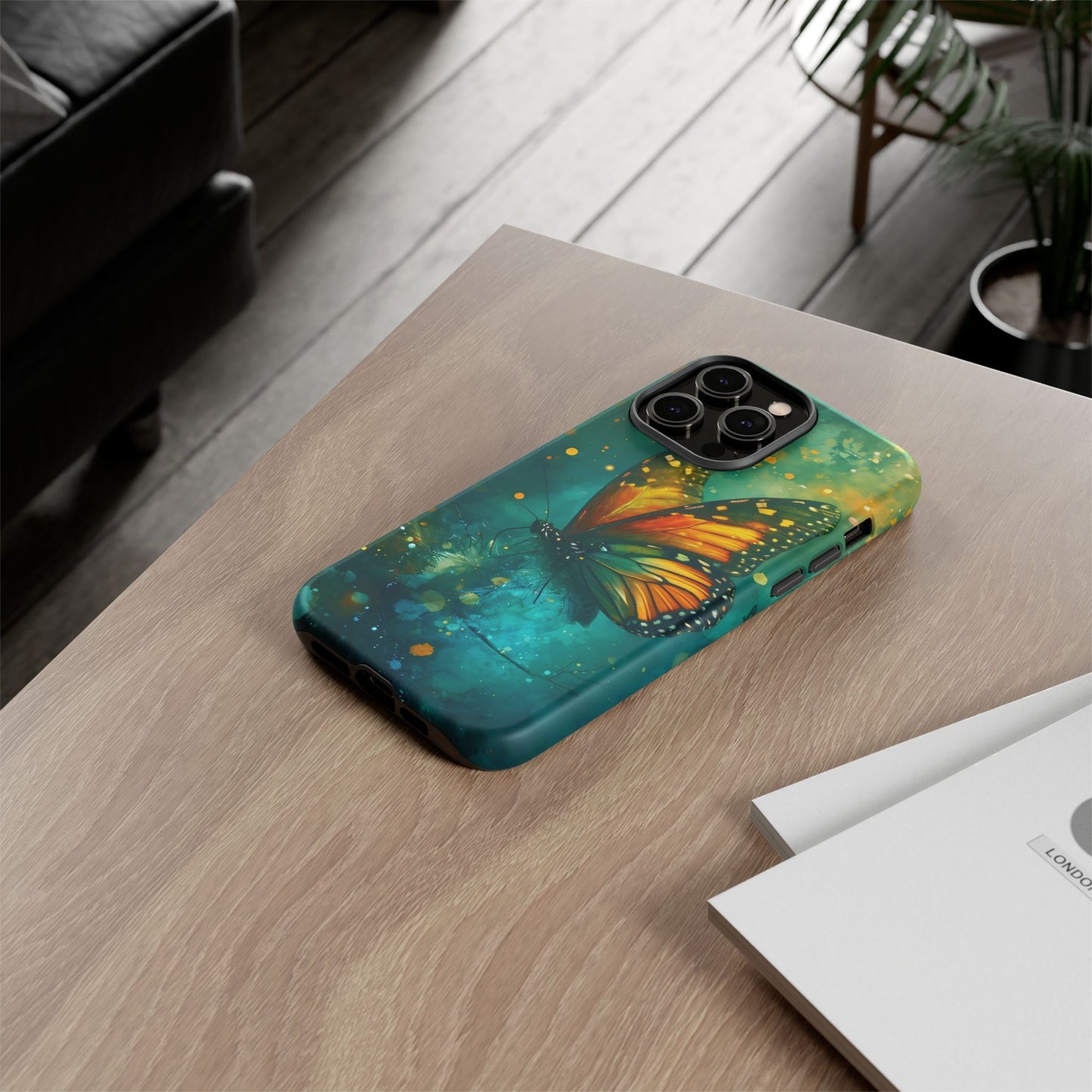 Colorful Butterfly Phone Case, Tough Cases for iPhone and Samsung, Cute Tech Accessories, Nature Lovers Gift, Vibrant Floral Design