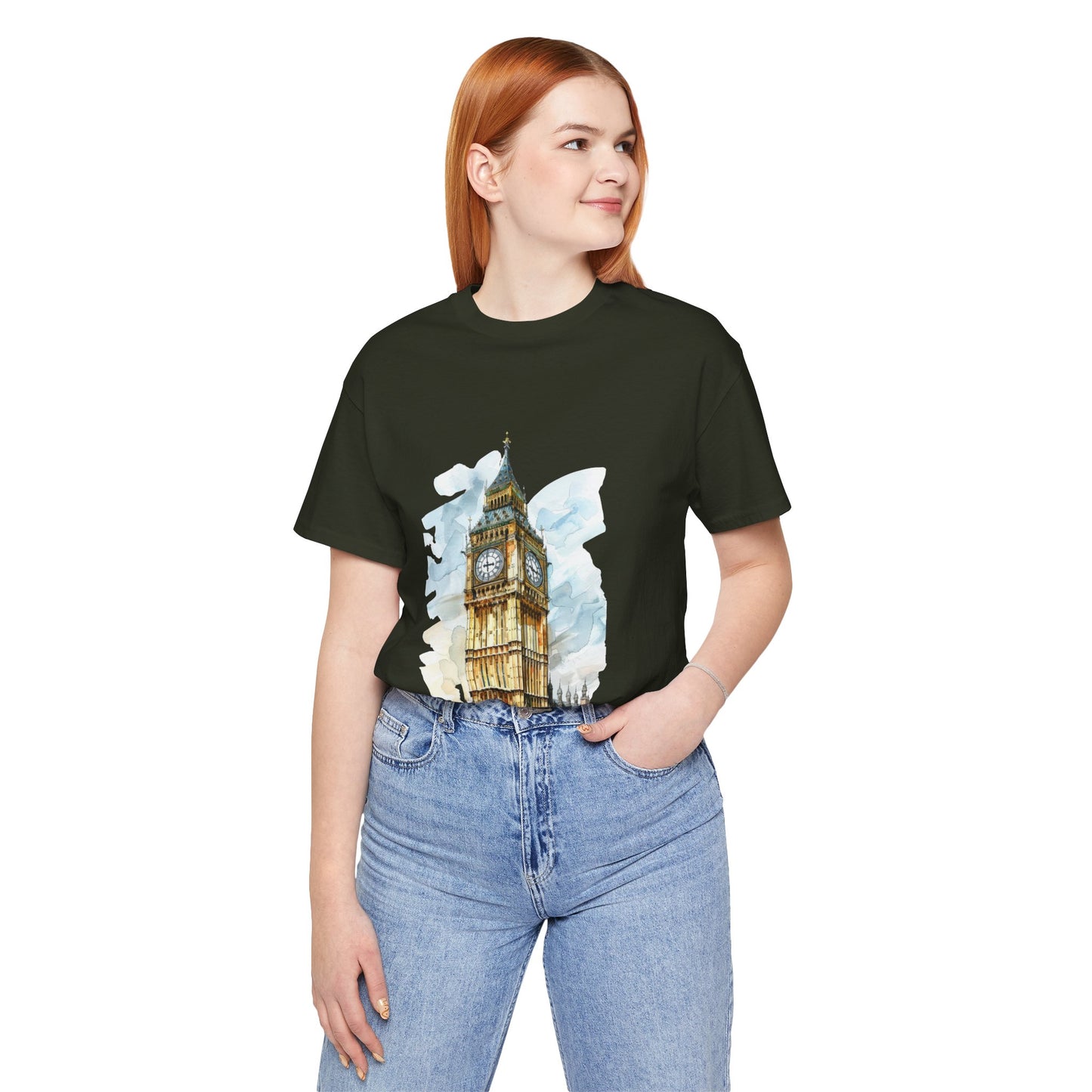 Unisex Jersey Short Sleeve Tee - Iconic Big Ben Clock Tower Design - London Landmark