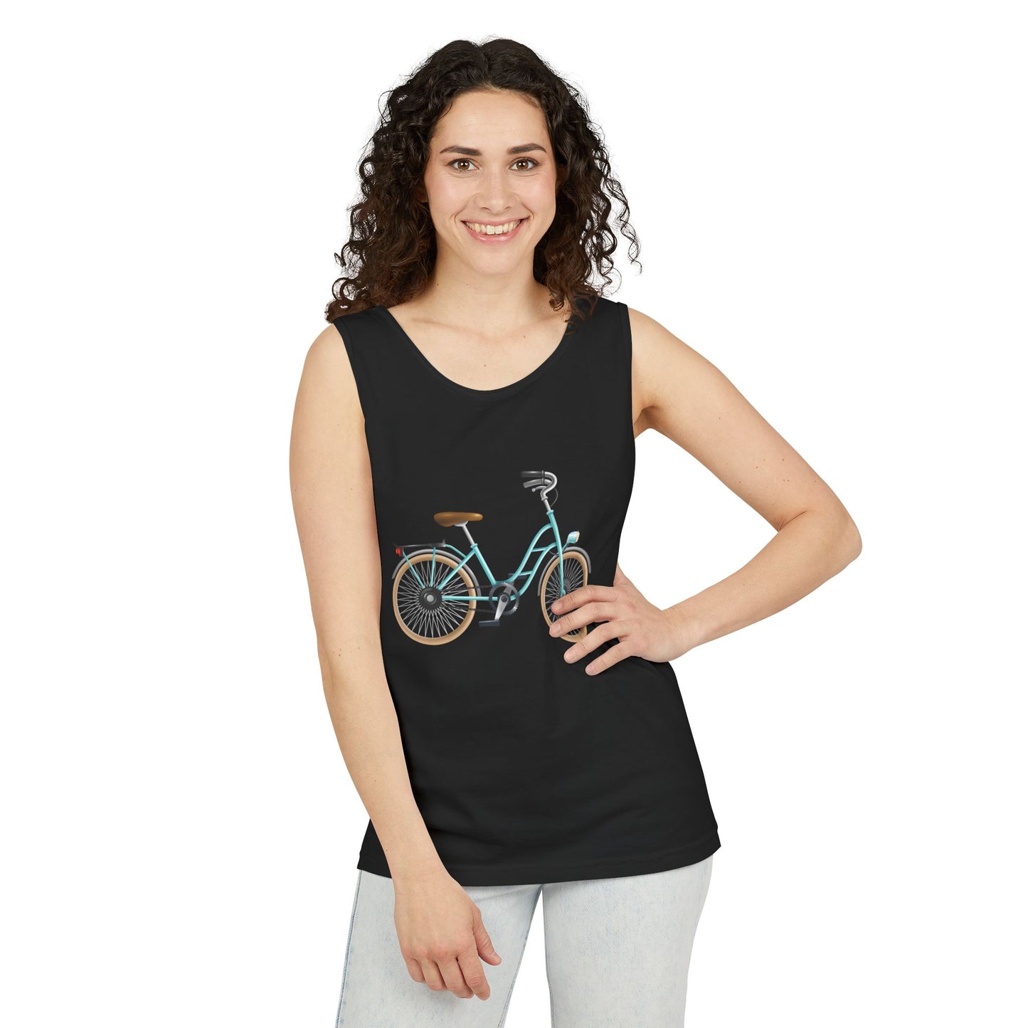 Unisex Garment-Dyed Tank Top - Vintage Bicycle