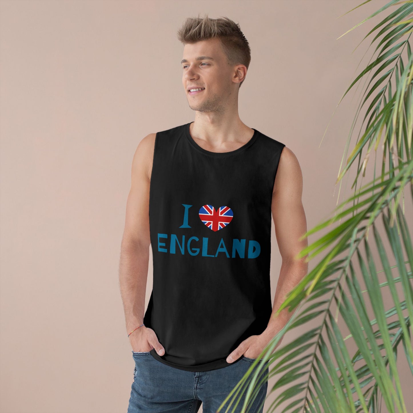Unisex Barnard Tank - I Love England - Union Jack Heart
