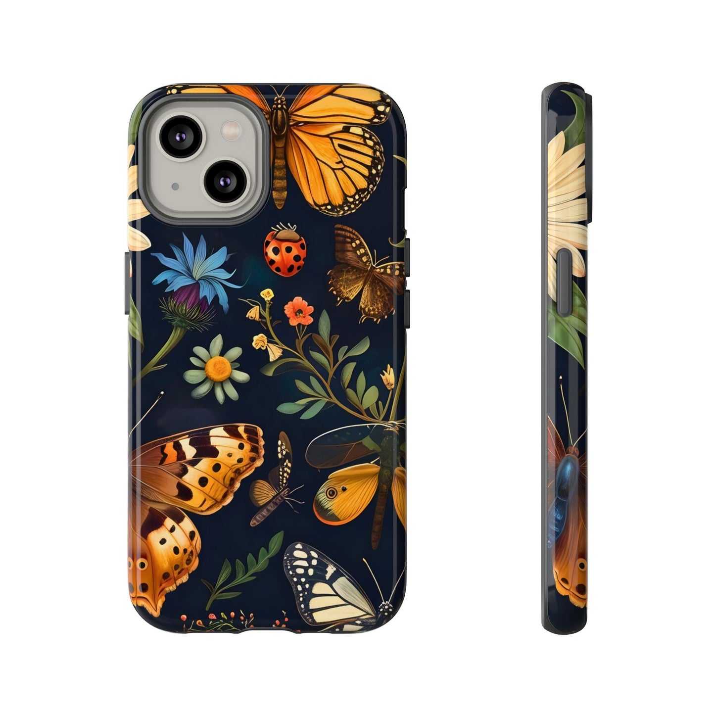 Nature-Inspired Phone Case | Floral Butterfly Design, Tough Phone Cover, Gift for Nature Lovers, Cute Butterfly Case, Home Decor