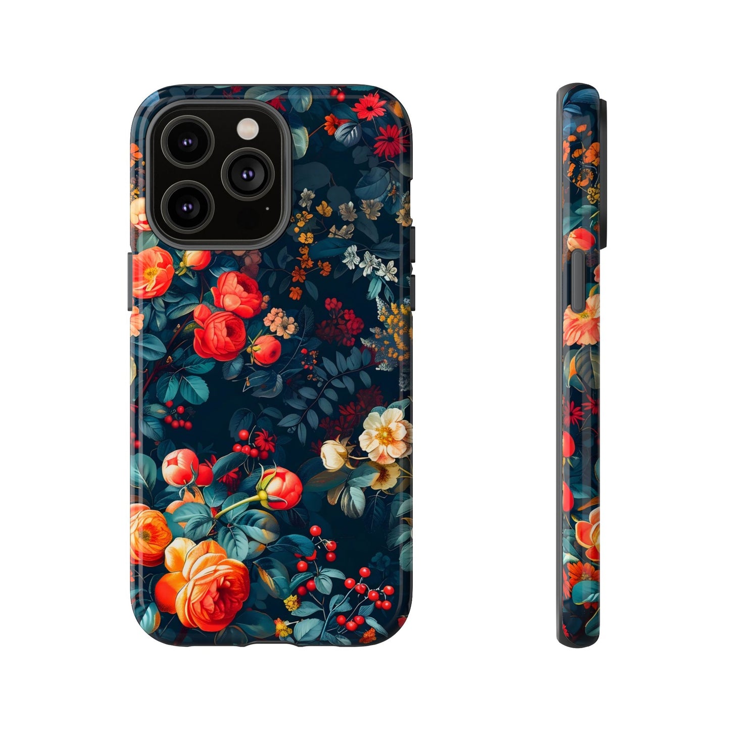 Floral Phone Case - Tough Cases, iPhone Protection, Elegant Floral Design, Gift for Her, Stylish Tech Accessory