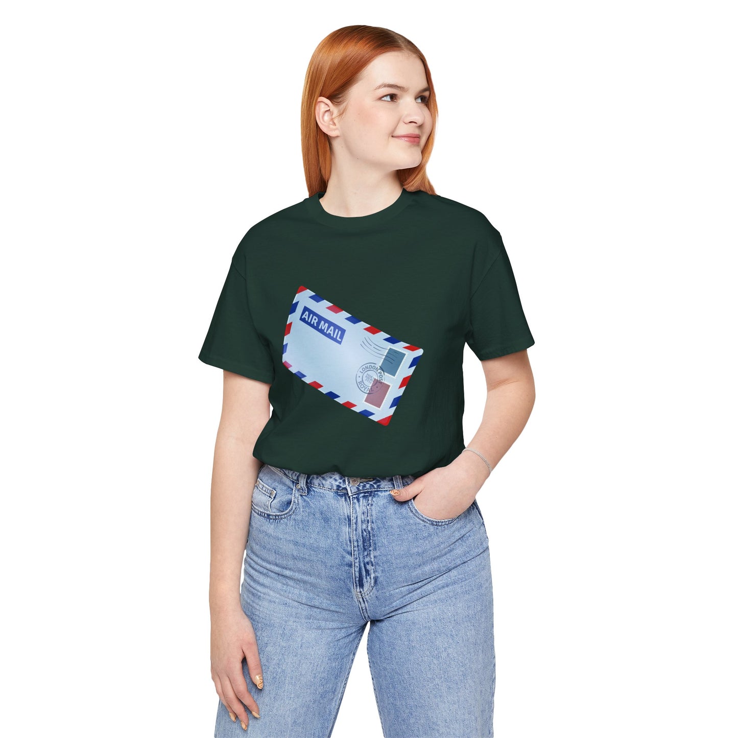 Unisex Jersey Short Sleeve Tee - Vintage British Air Mail - Classic Postal Design