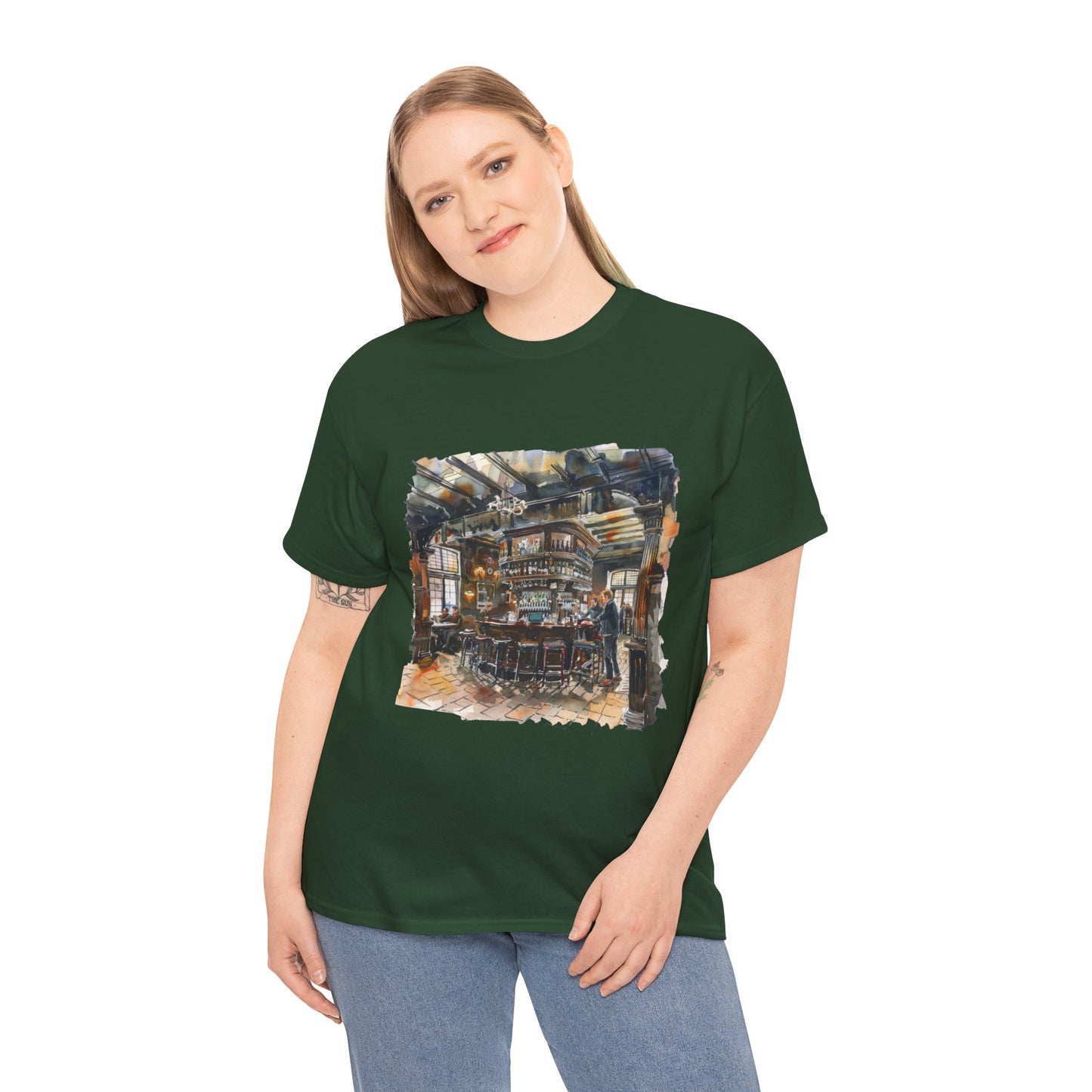 Unisex Heavy Cotton Tee - The Local Spot: - Authentic British Pub Vibes