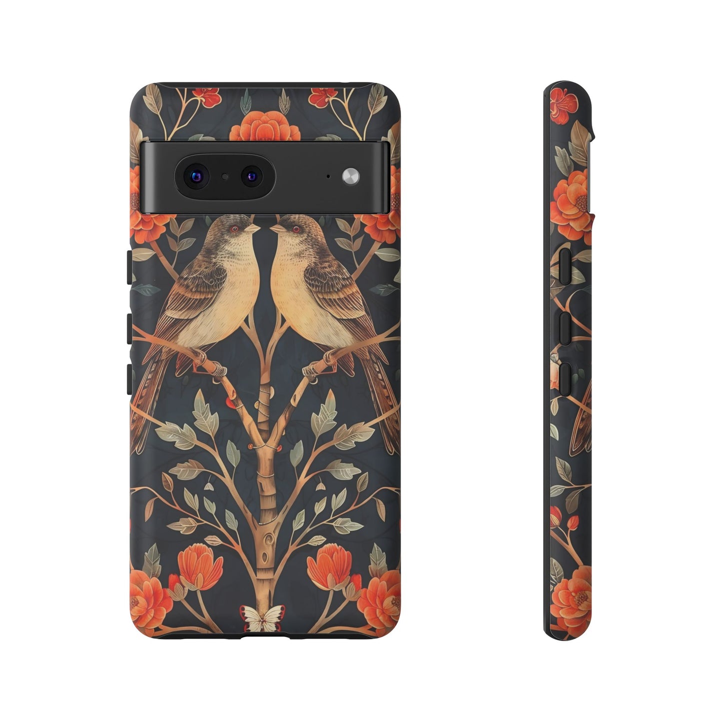 Floral Phone Case – Tough Cases with Bird Design, Unique Gift for Nature Lovers, Stylish Tech Accessory, Phone Cover, Artistic Case