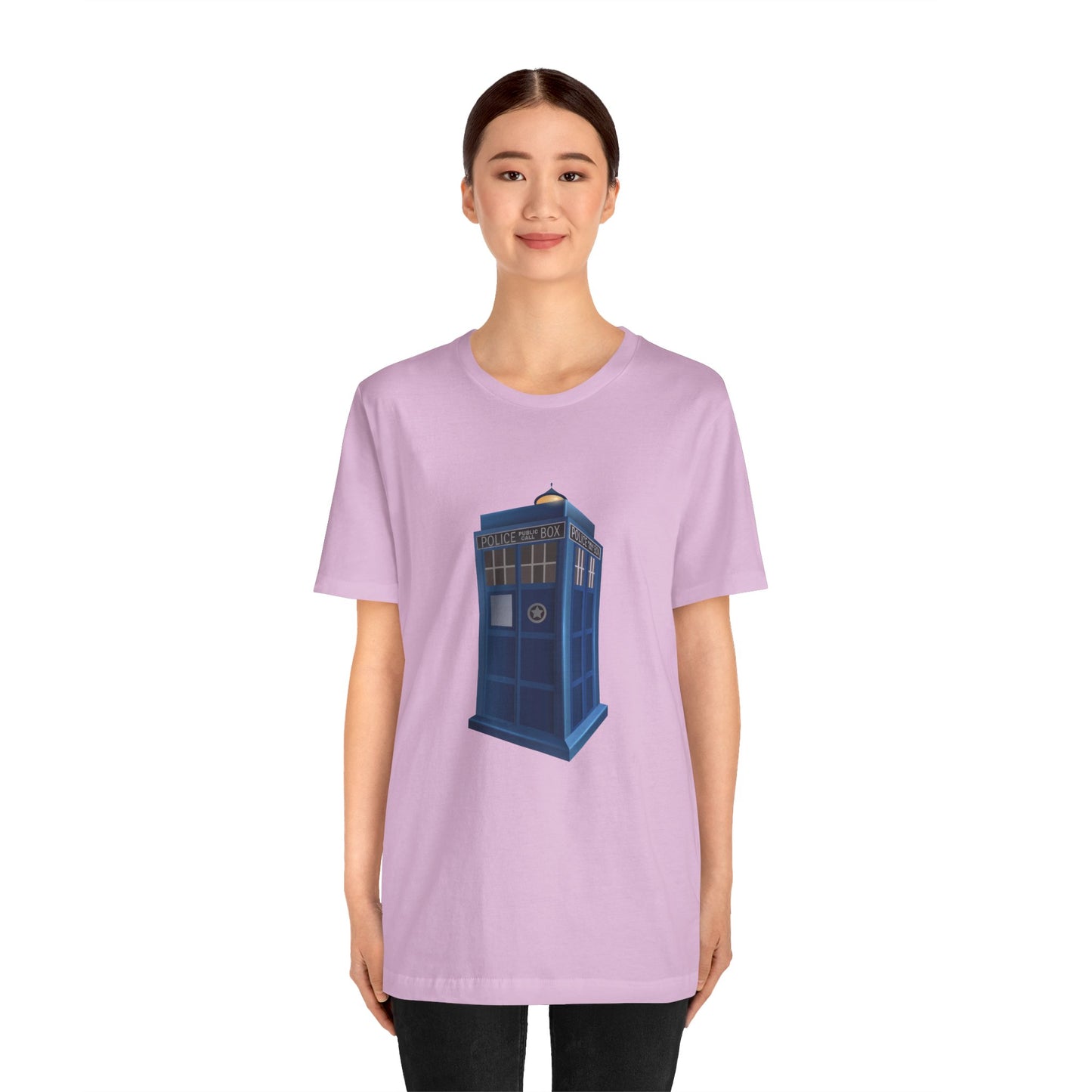 Unisex Jersey Short Sleeve Tee - British Police Public Call Box - Iconic TARDIS