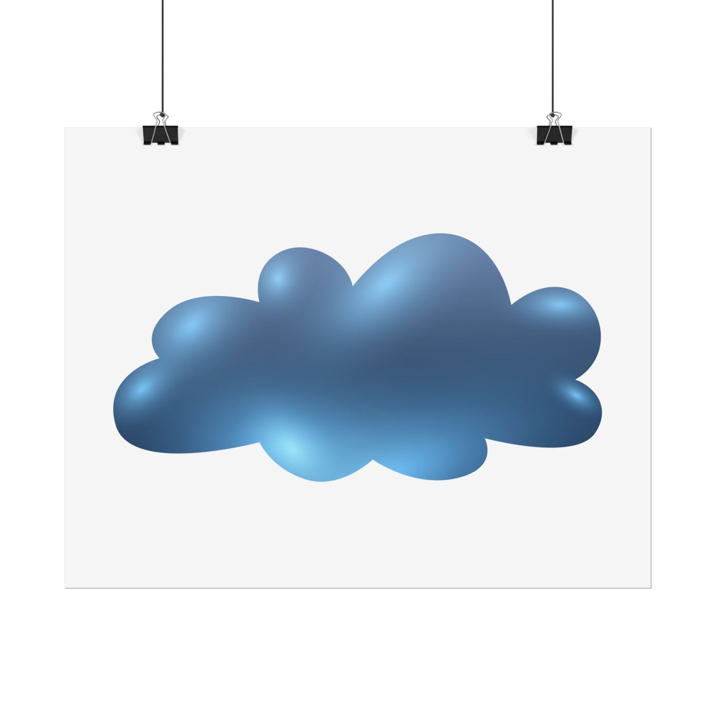 Blue Cloud Art Print, Minimalist Wall Decor, Kids Room Wall Art, Nursery Poster, Aesthetic Home Decor, Modern Art Print