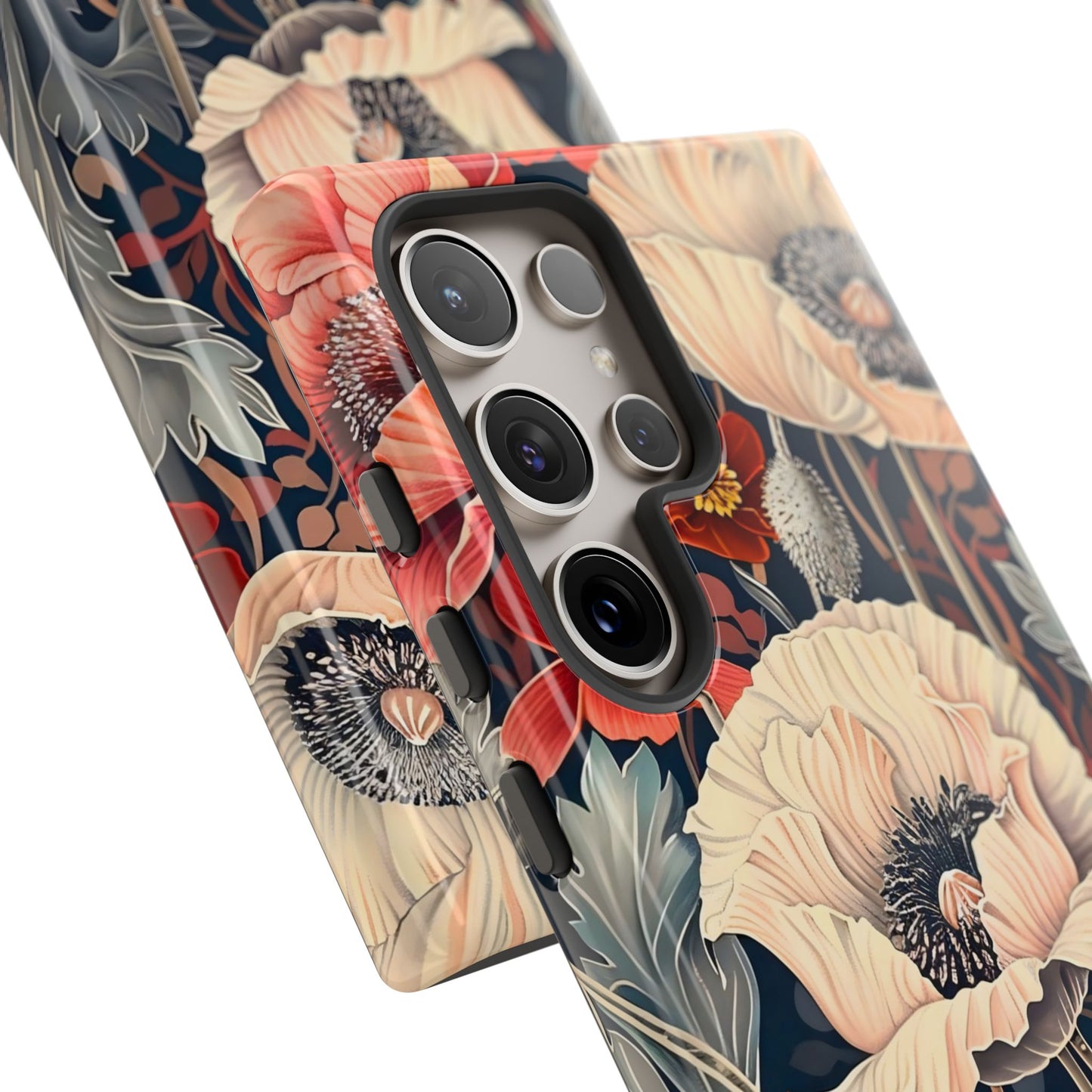 Floral iPhone Case, Tough Phone Cover, Artistic Protection, Flower Design, Unique Gift for Her, Phone Accessory, Trendy Tech