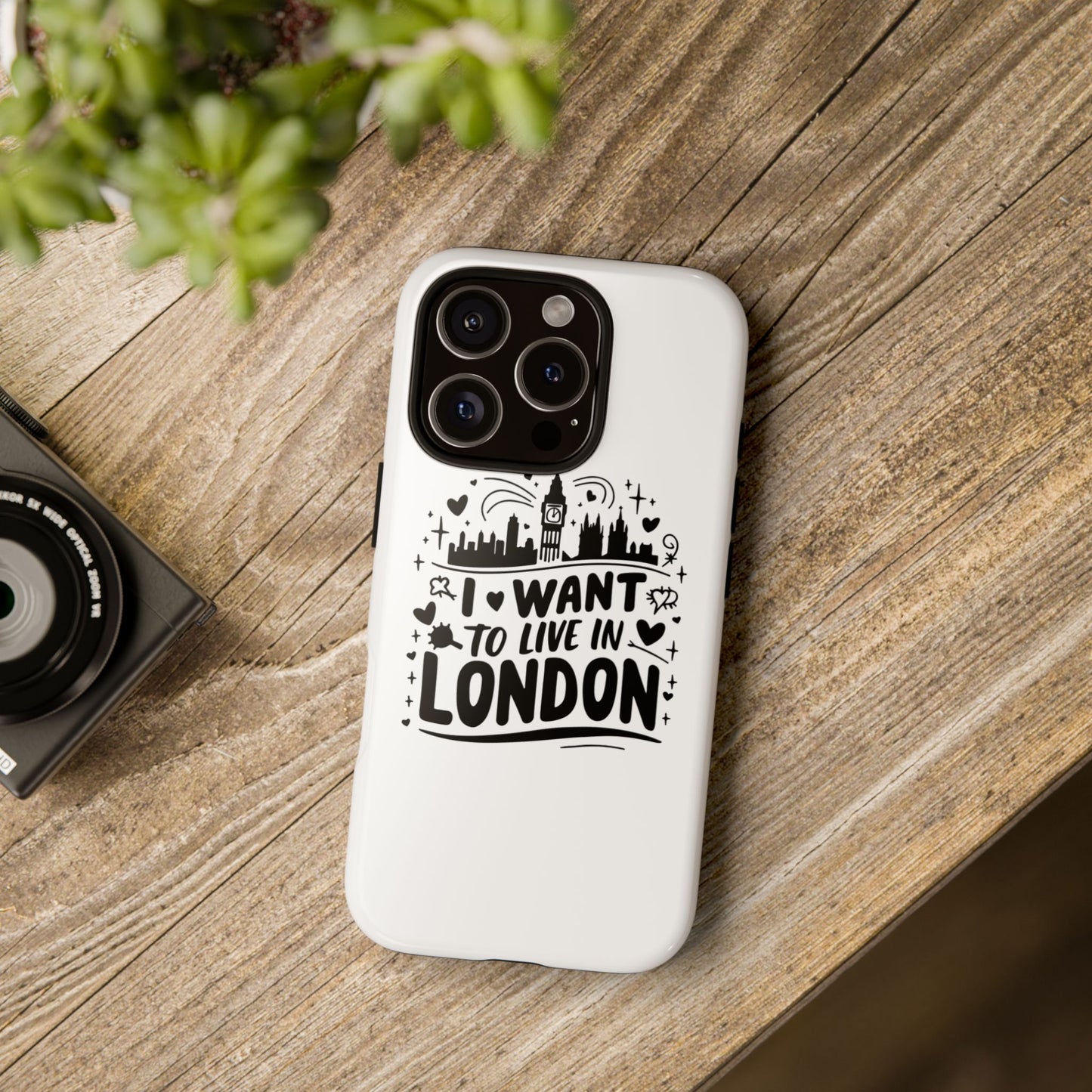 London City iPhone Case, Tough Phone Cover, Travel Gift, London Souvenir, Adventure Accessory, Wanderlust Decor