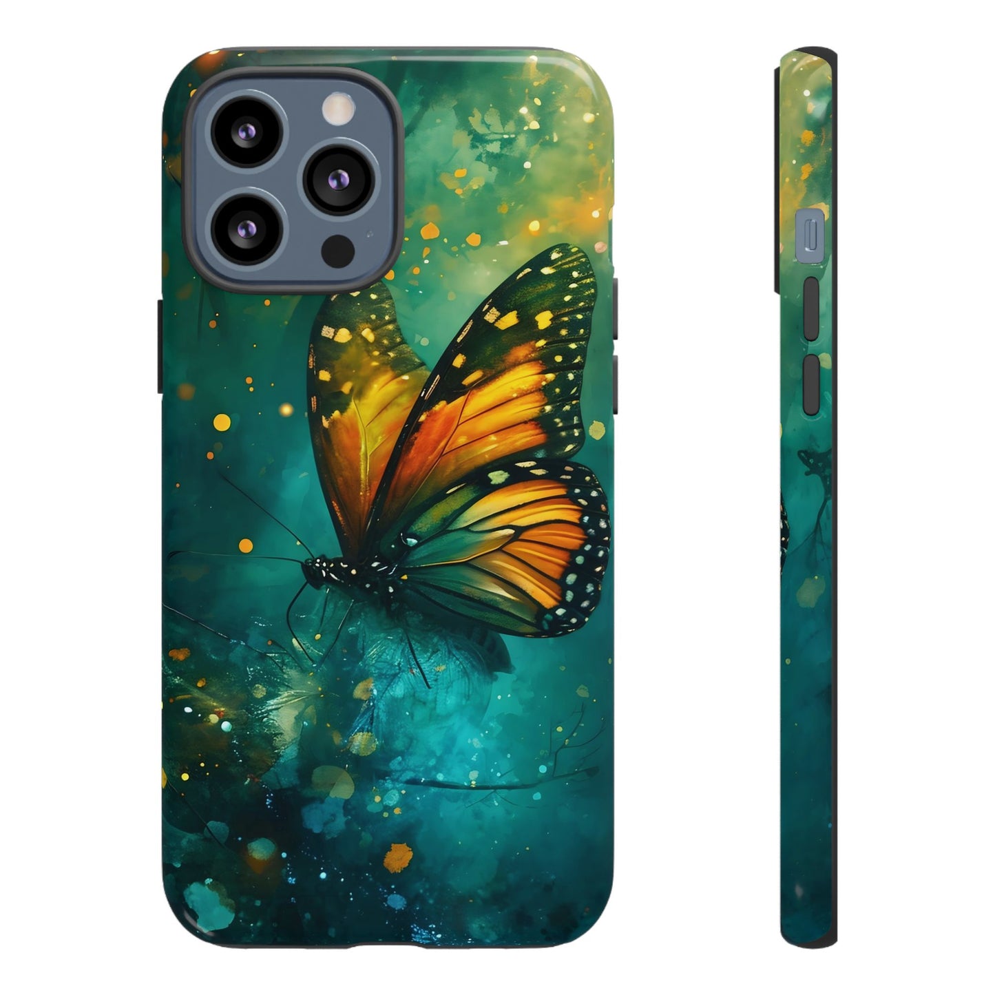 Colorful Butterfly Phone Case, Tough Cases for iPhone and Samsung, Cute Tech Accessories, Nature Lovers Gift, Vibrant Floral Design