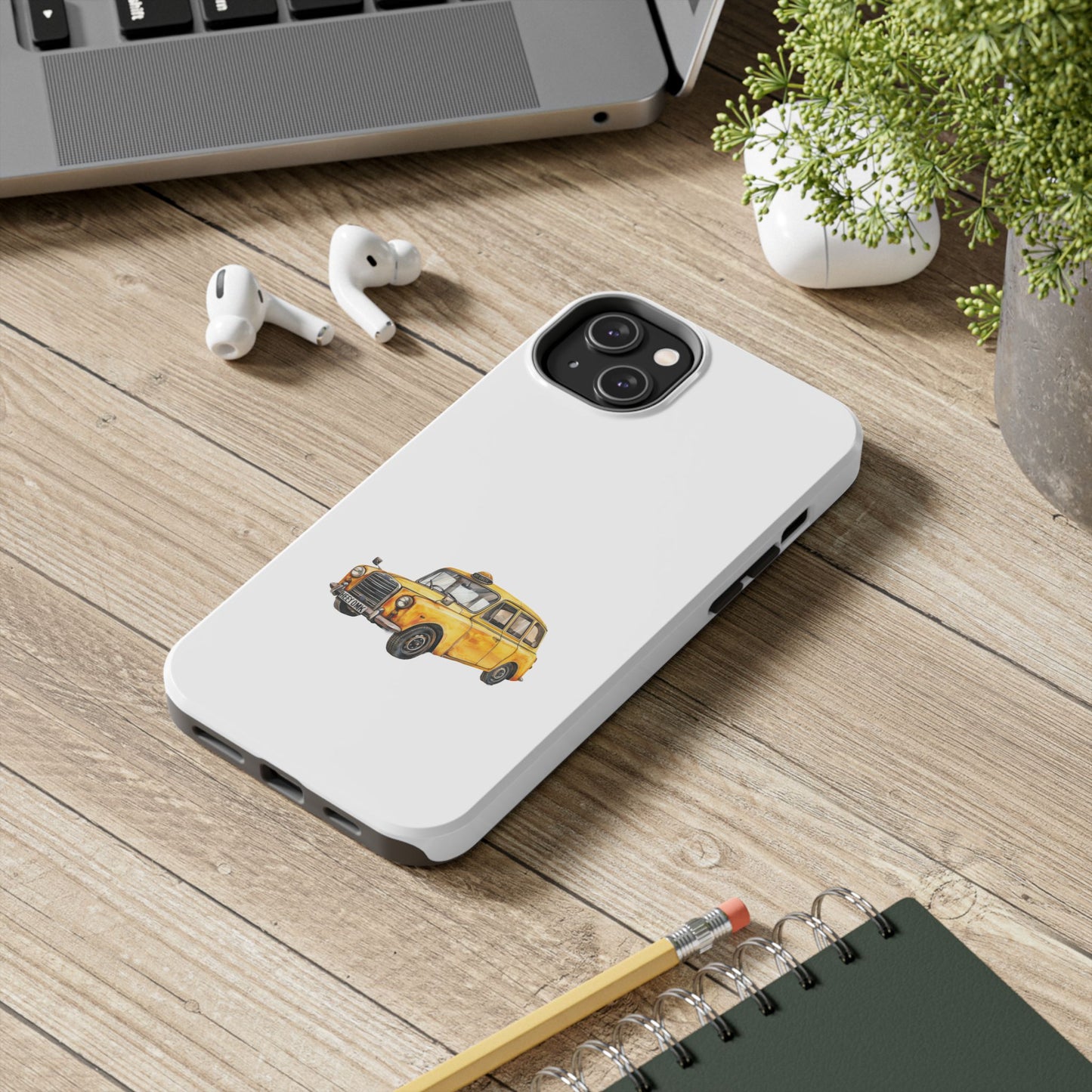 Yellow Taxi Tough Phone Case - Durable Protection for Urban Adventures