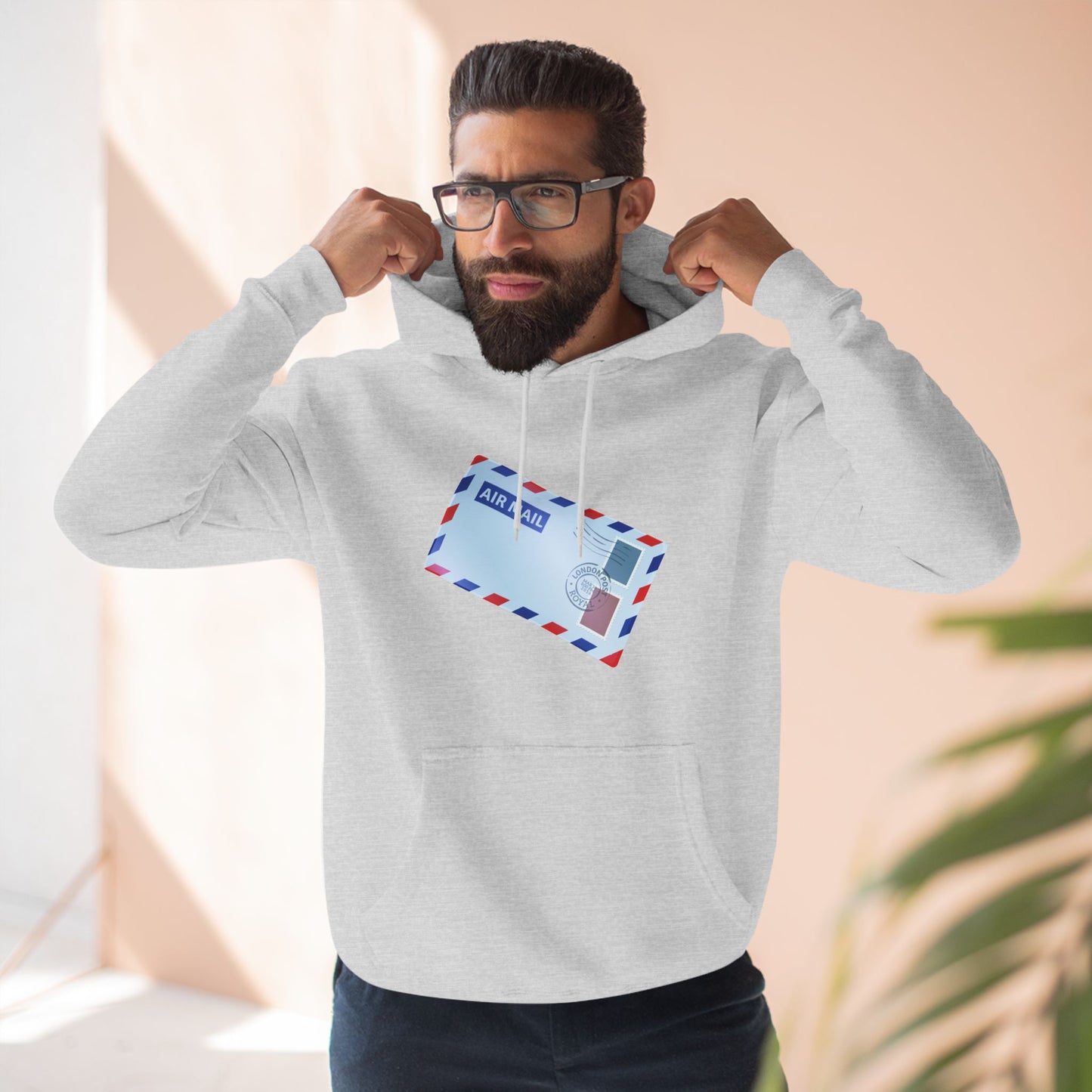 Three-Panel Fleece Hoodie - Vintage British Air Mail