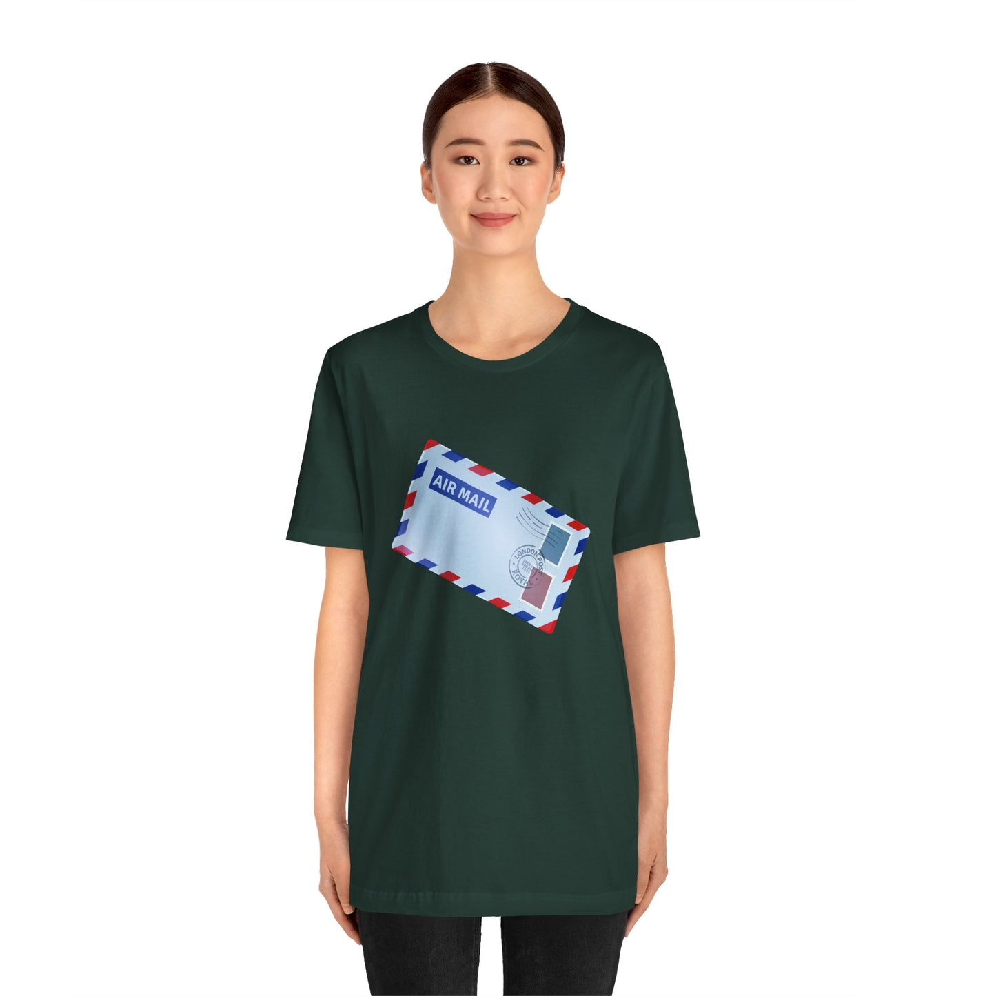 Unisex Jersey Short Sleeve Tee - Vintage British Air Mail - Classic Postal Design