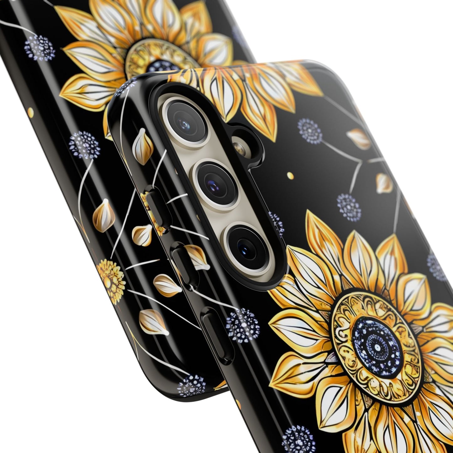 Floral Phone Case with Mandala Design, Tough Cases for iPhone & Samsung, Boho Style, Gift for Her, Unique Accessories