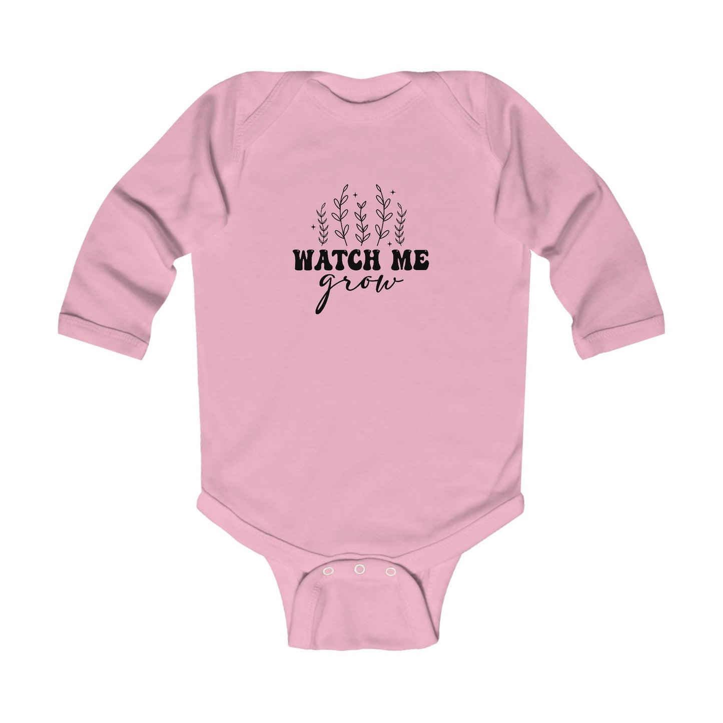 Watch Me Grow Infant Long Sleeve Bodysuit - Cute Baby Shower Gift