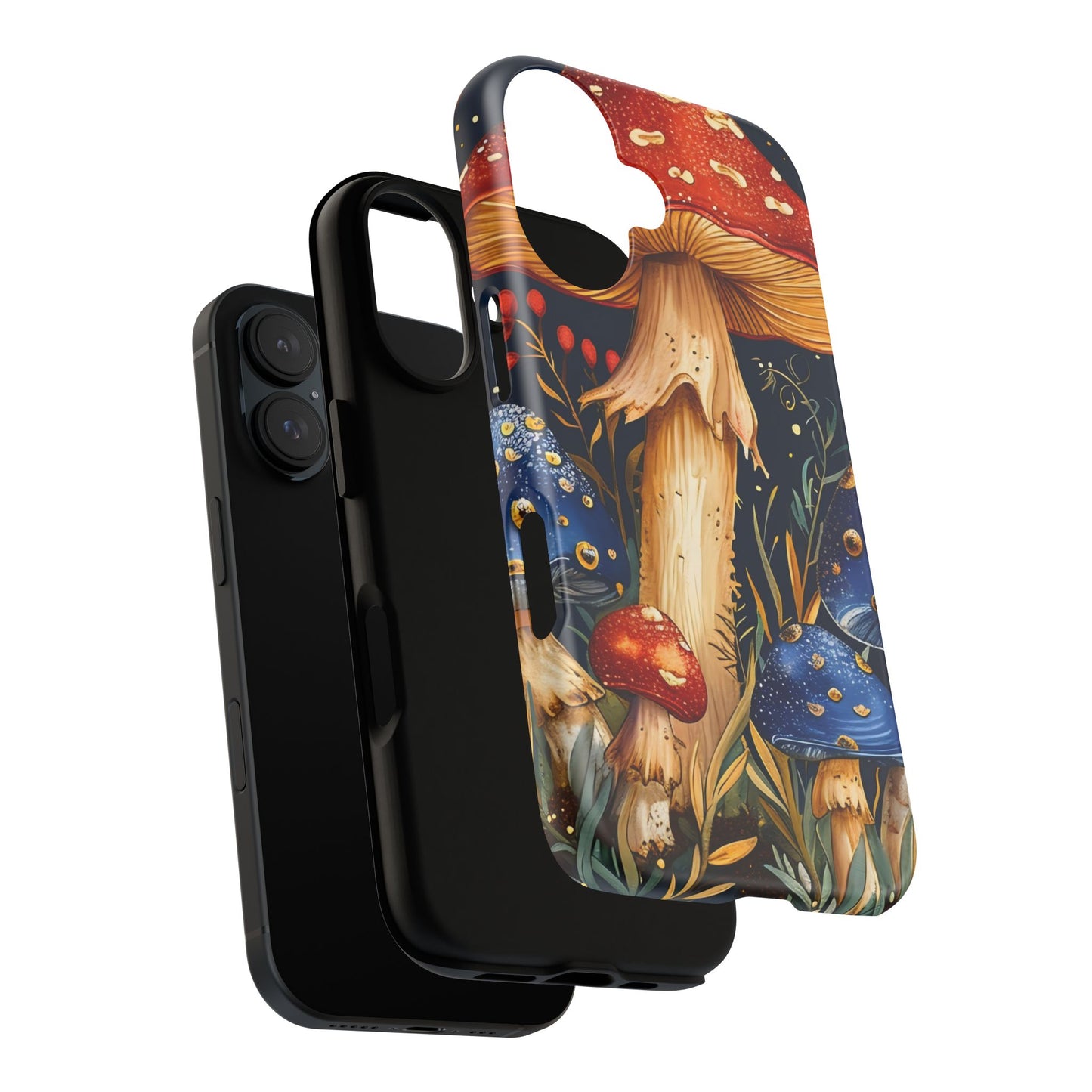 Mushroom Phone Case with Nature Design, Tough Phone Cover, Eco-Friendly Case, Gift for Nature Lovers, Unique Phone Accessory