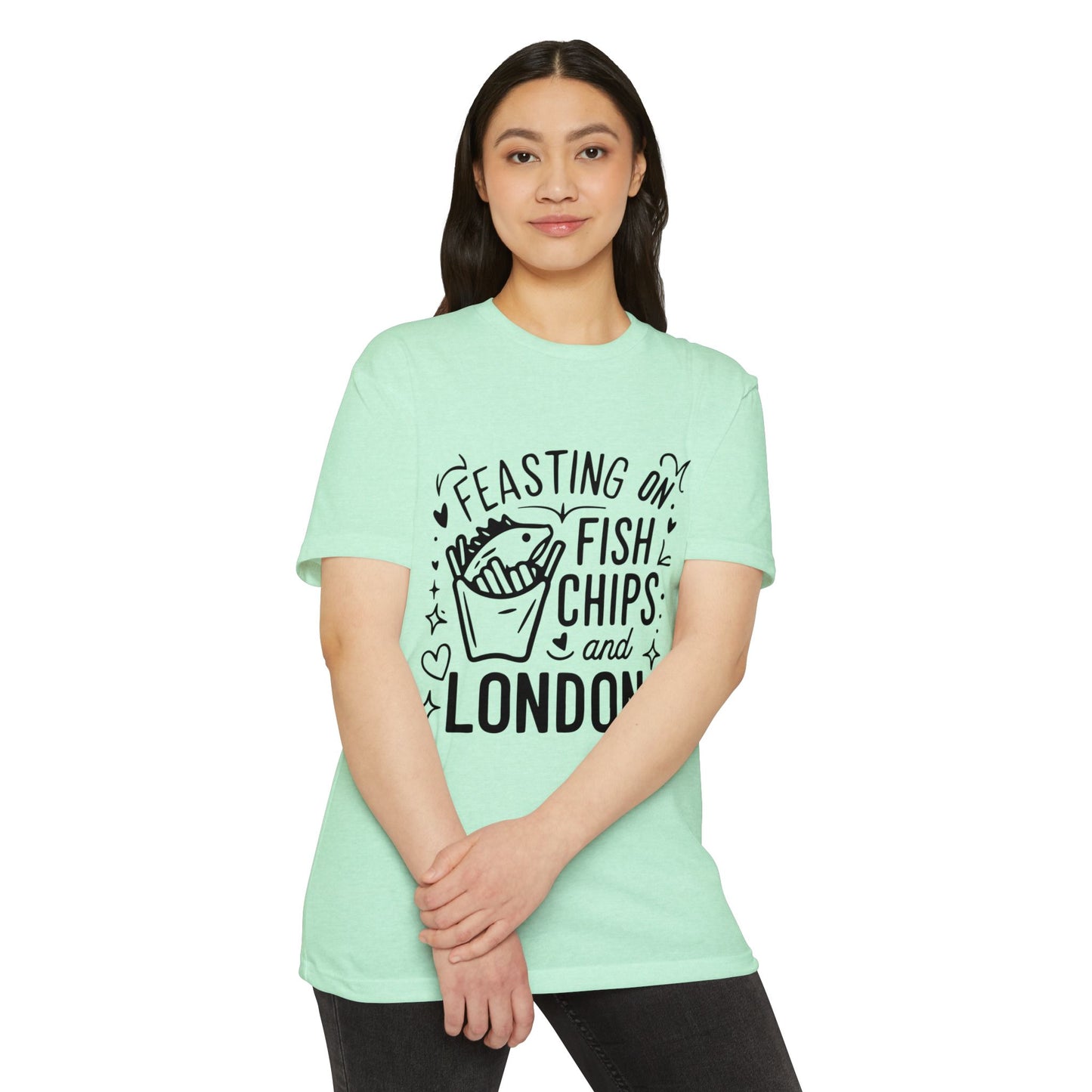 Unisex CVC Jersey T-shirt - Fish Chips and London