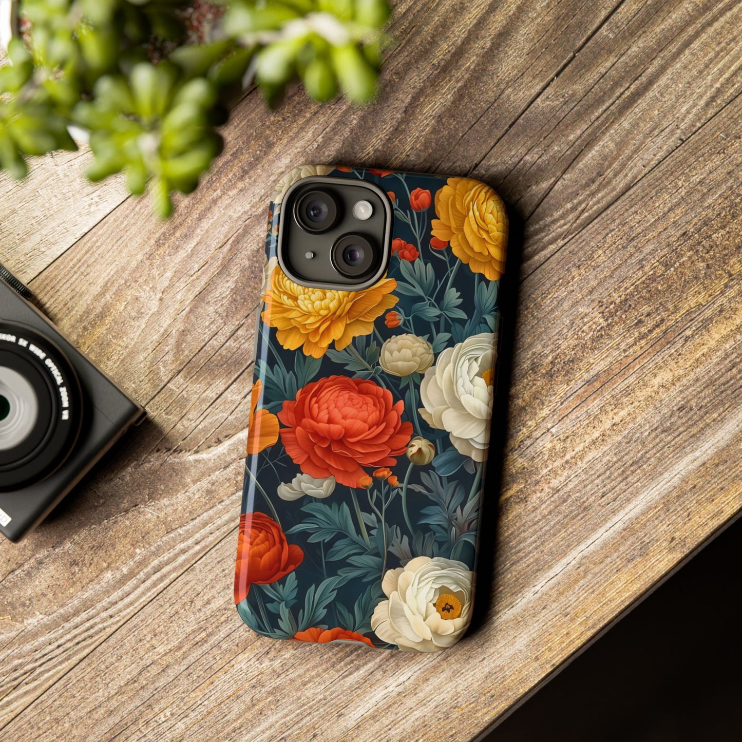 Floral Tough Case for Phones | Durable Floral Phone Cover, Boho Chic, Unique Gift for Her, Phone Protection, Flower Design