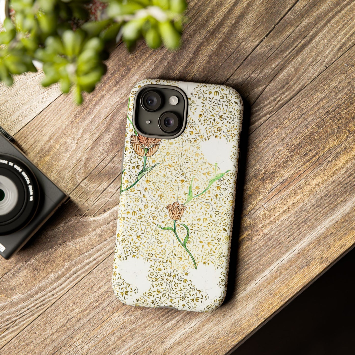 Elegant Floral Phone Case, Tough Cases for iPhone, Stylish Smartphone Cover, Protection with Floral Art, Unique Gift for Her